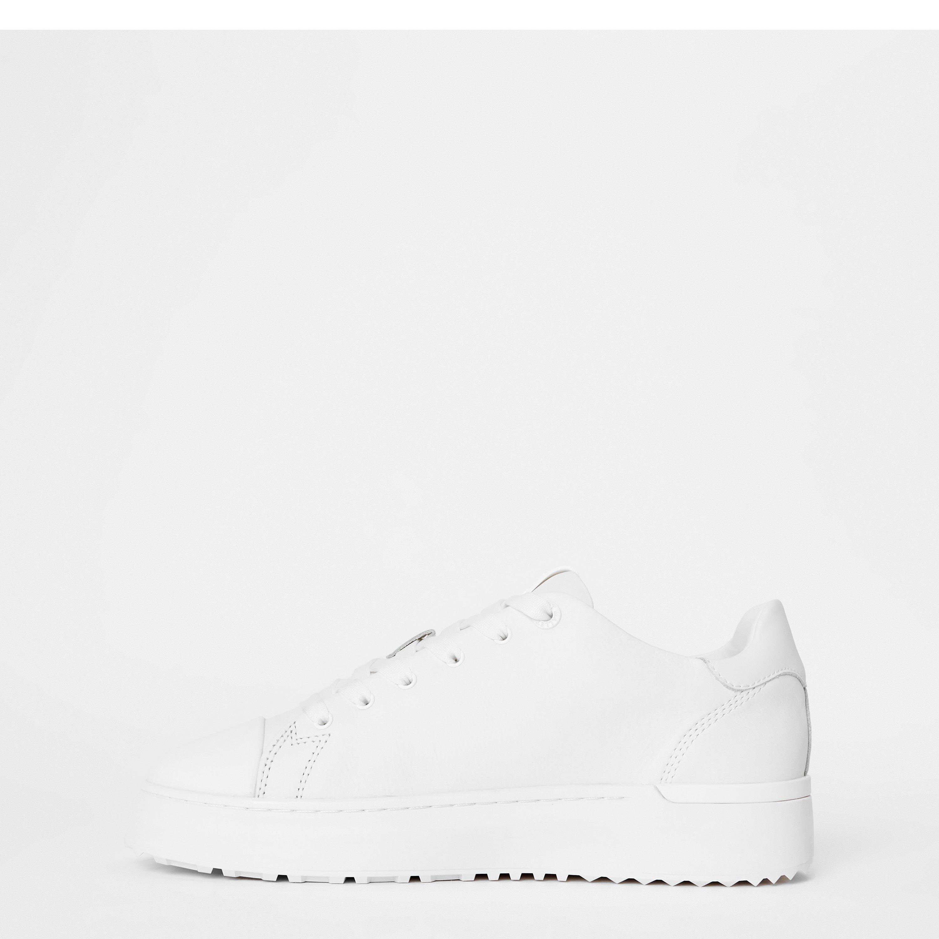 White Leather - Mallet - Women's Low-Top Trainers - 2