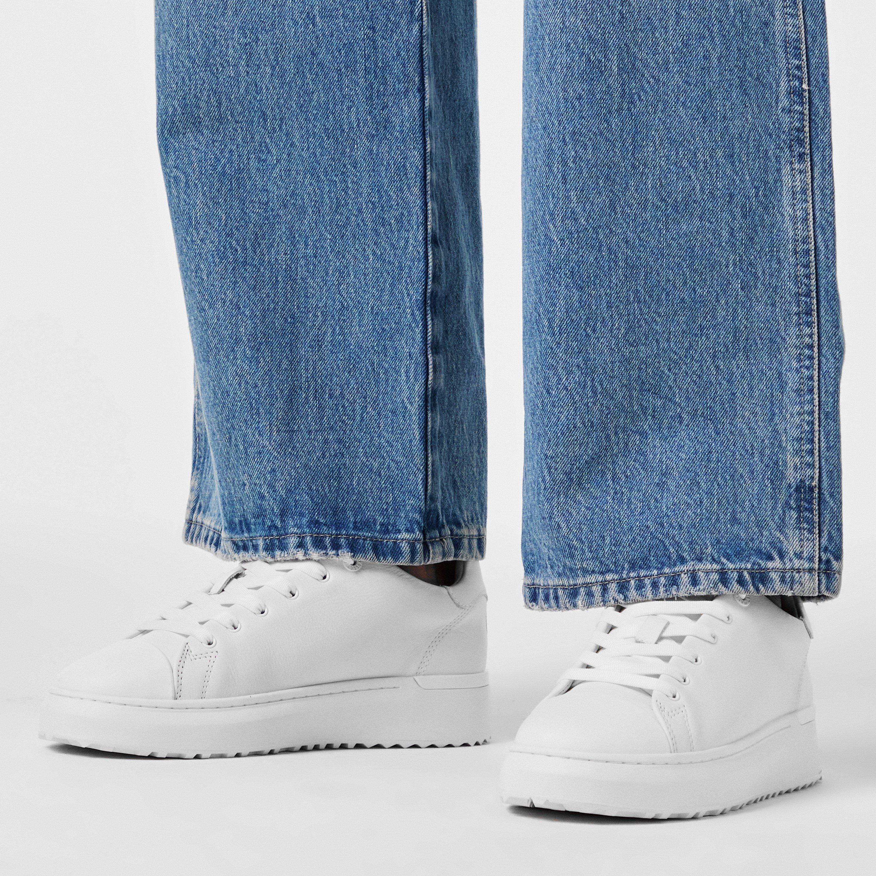 White Leather - Mallet - Women's Low-Top Trainers - 3