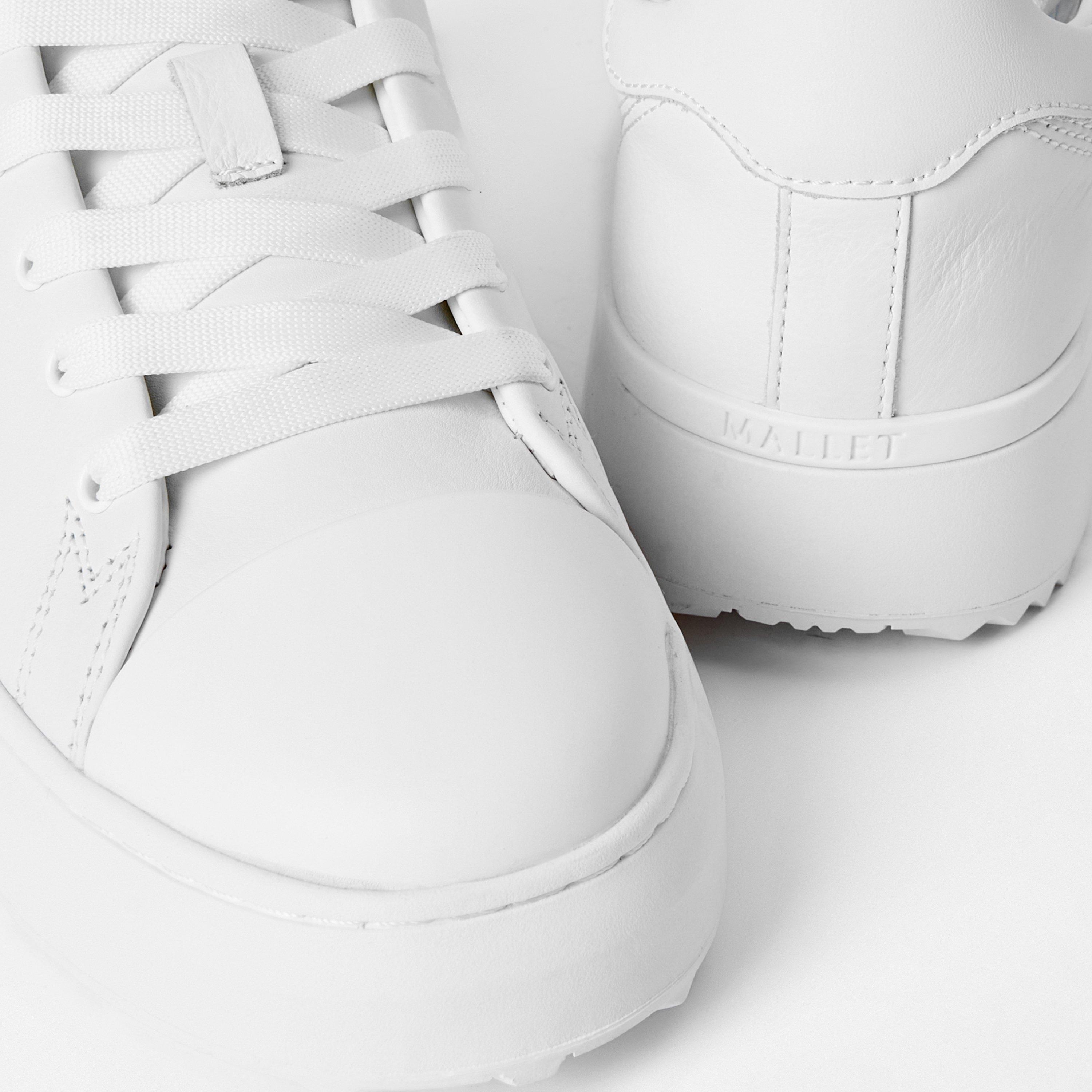 White Leather - Mallet - Women's Low-Top Trainers - 4