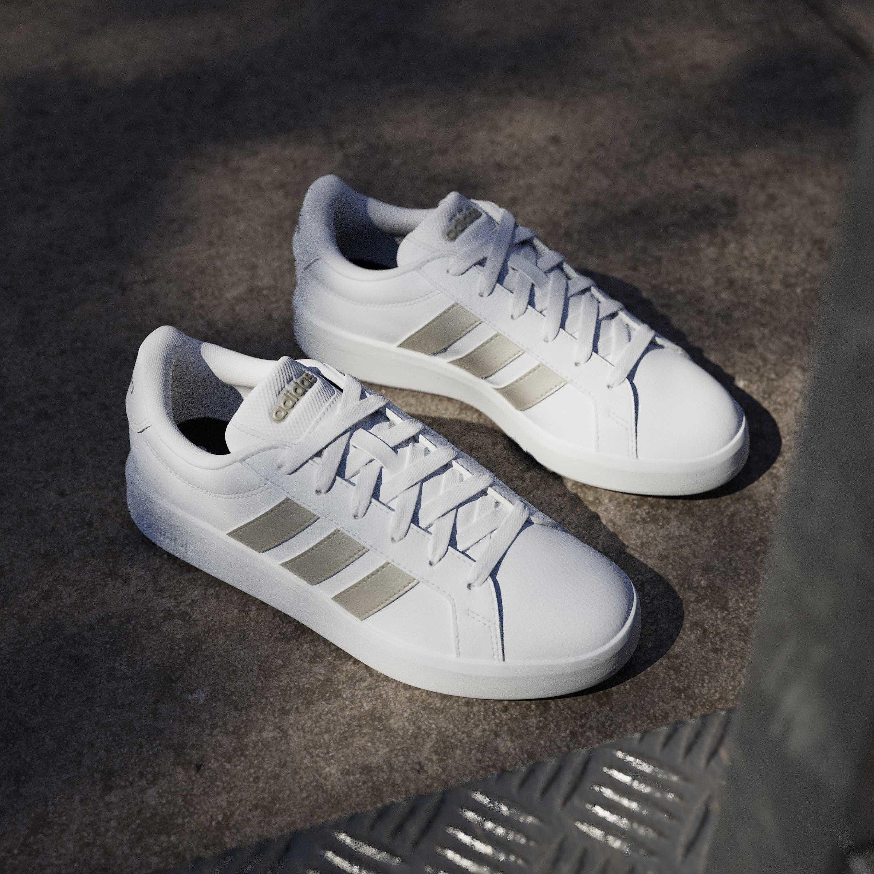 Bianco - adidas - Grand Court Base Womens Trainers - 12