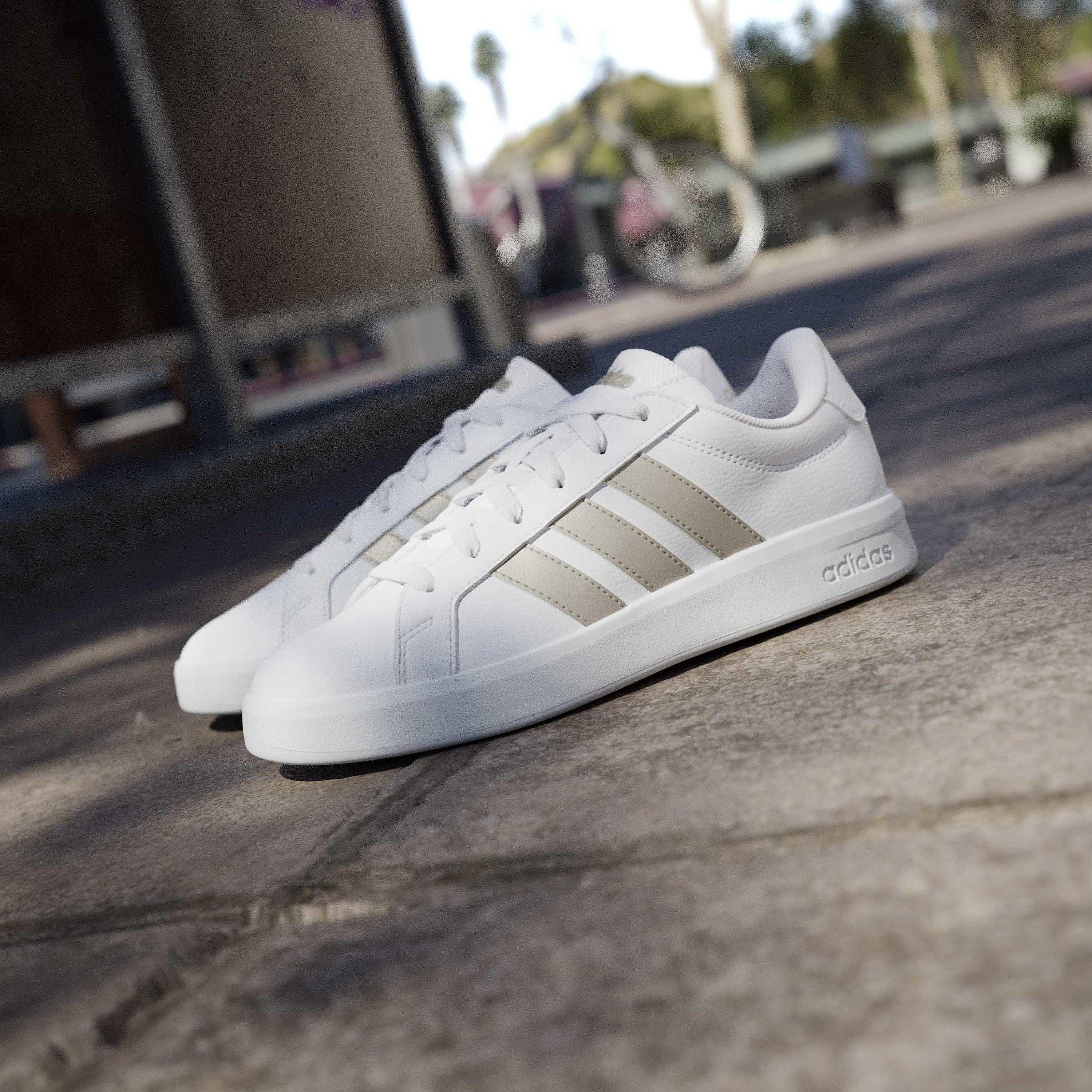 Bianco - adidas - Grand Court Base Womens Trainers - 15
