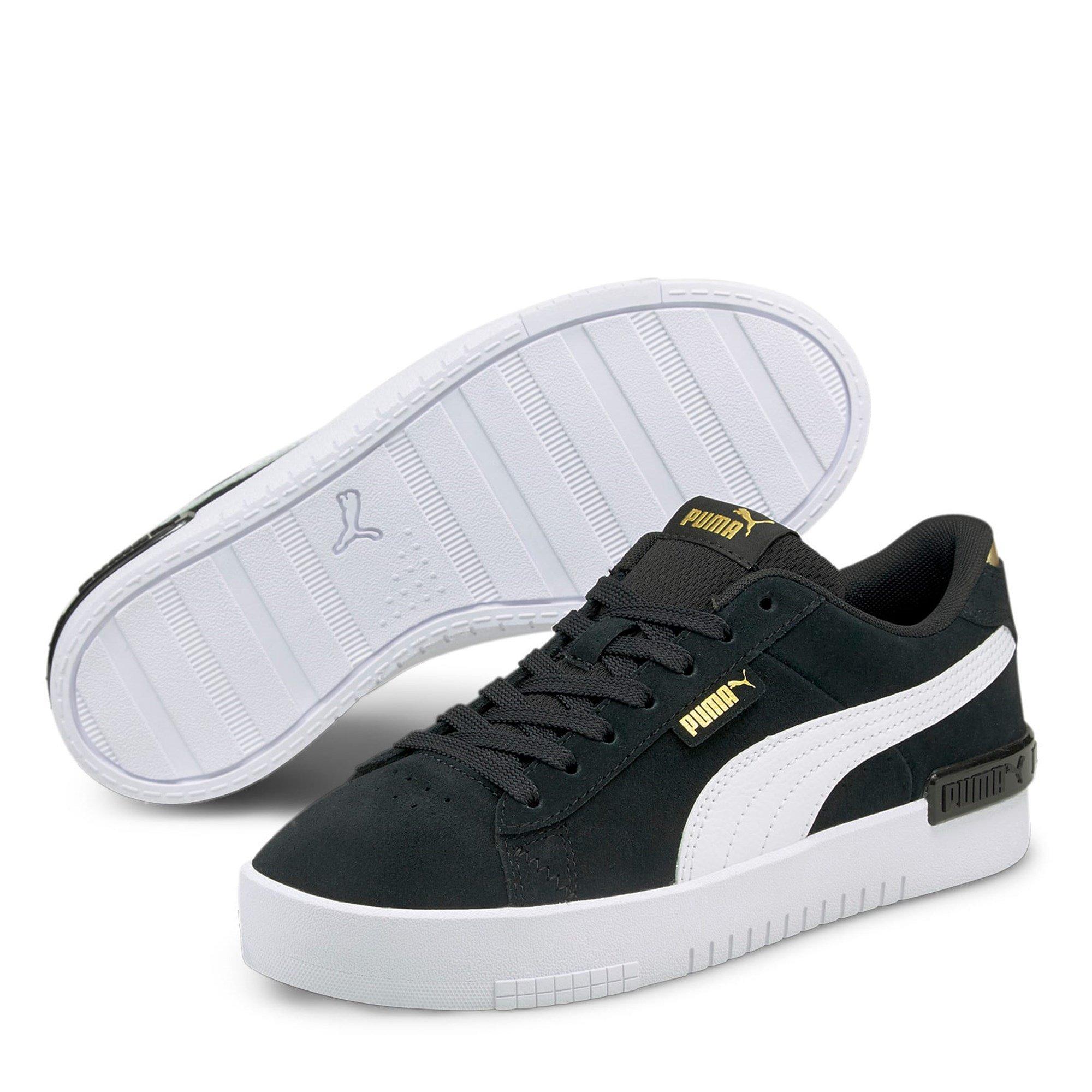 Puma Women's Jada Suede Trainers - Black/White - 4 (37)