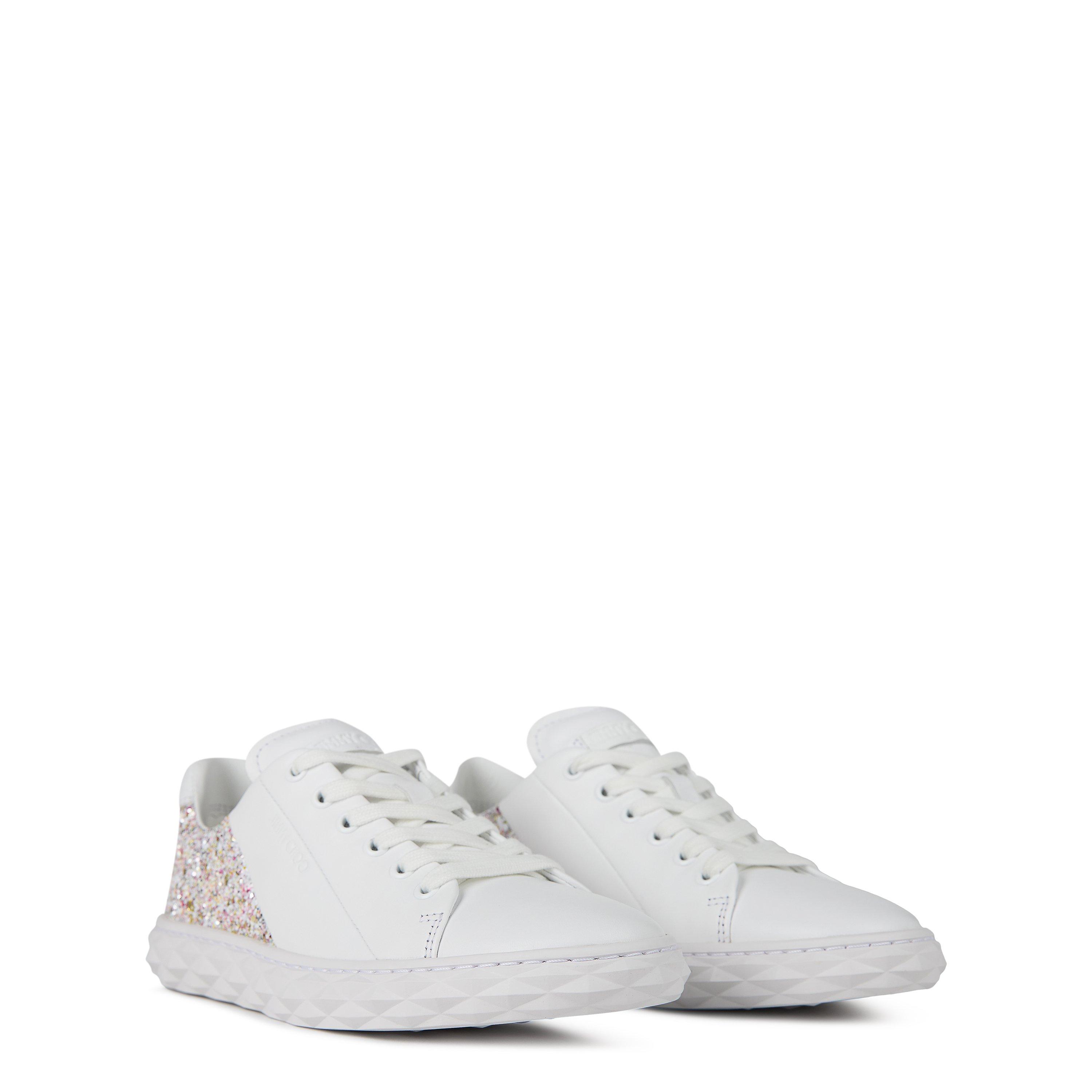WHITE PINK GLIT - Jimmy Choo - Diamond Light Trainers - 4