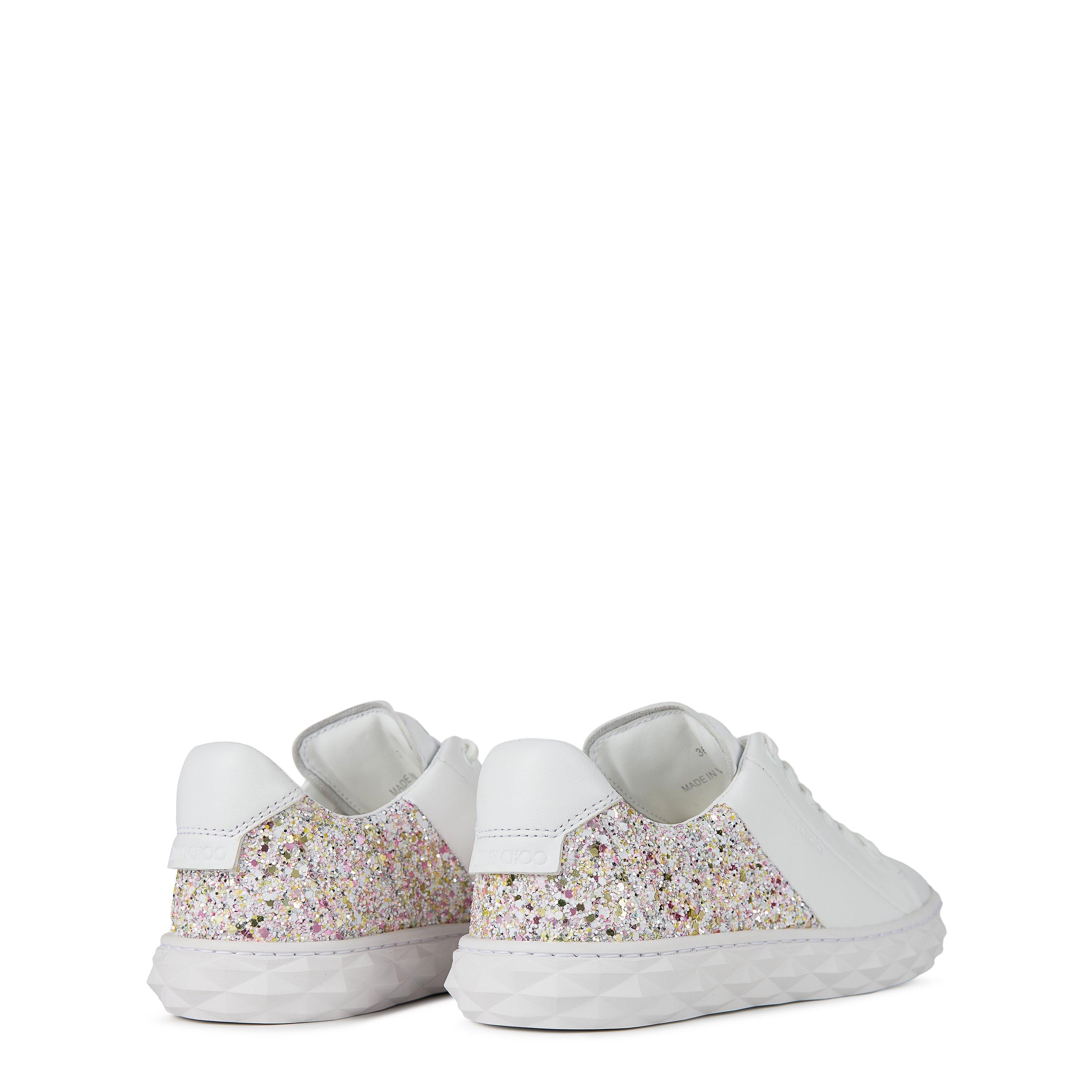 WHITE PINK GLIT - Jimmy Choo - Diamond Light Trainers - 5