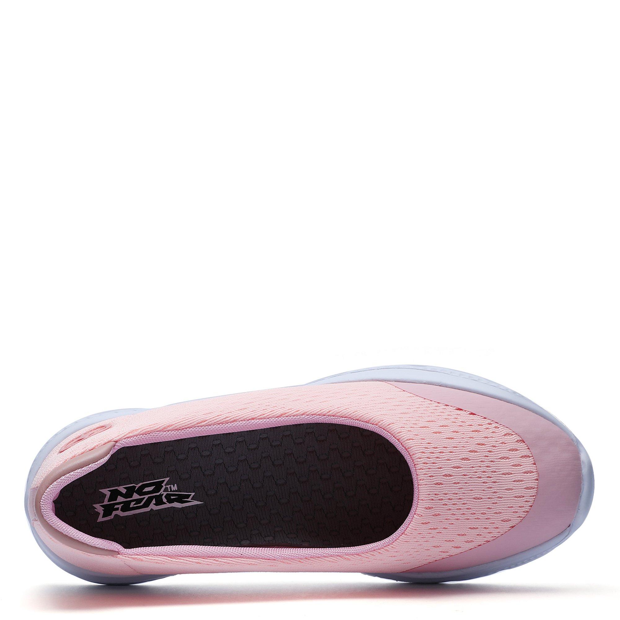 Pink - No Fear - HEARTY Slip On Trainers Womens - 3