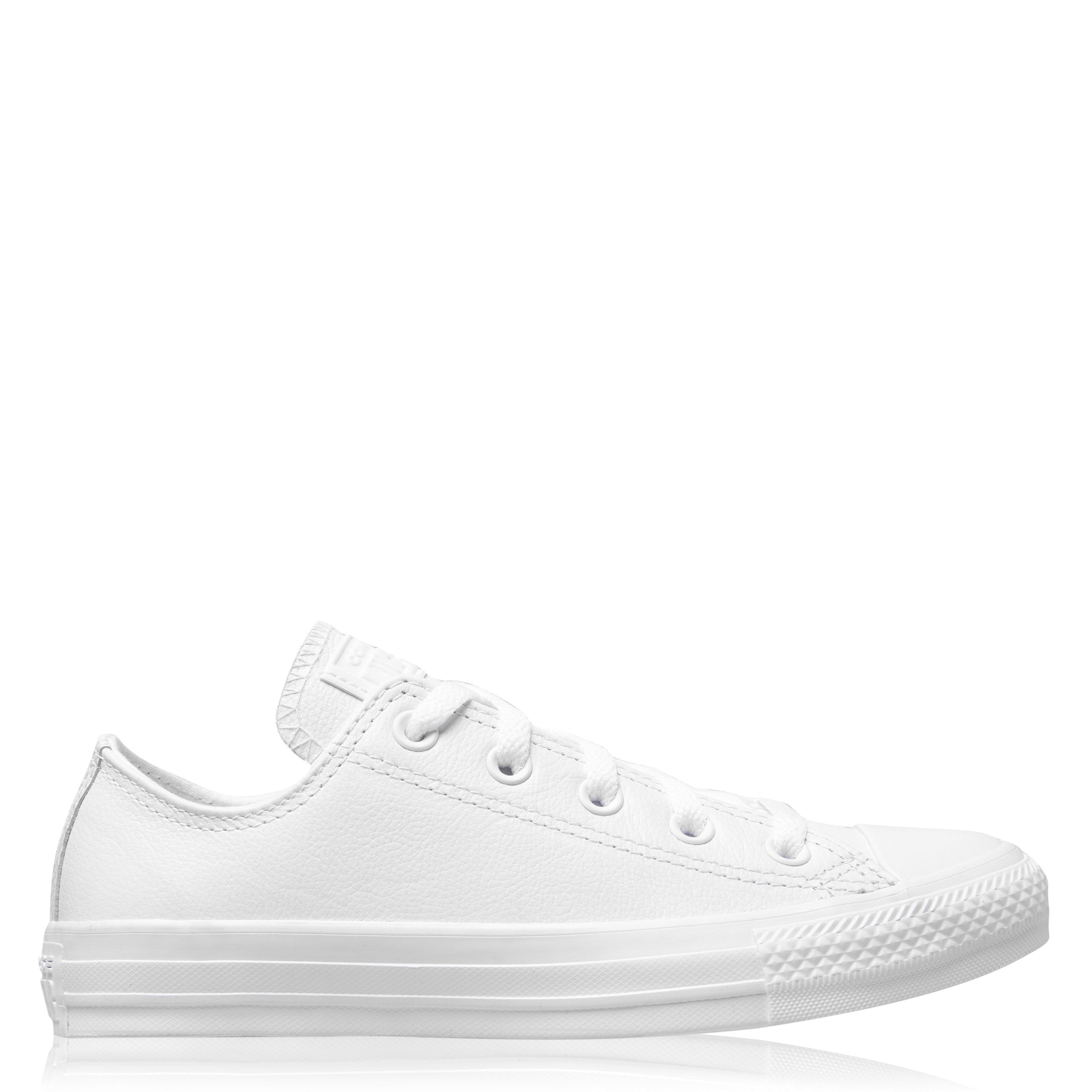 Converse Women's All Star Mono Leather Shoes - White 100 - 3 (35)