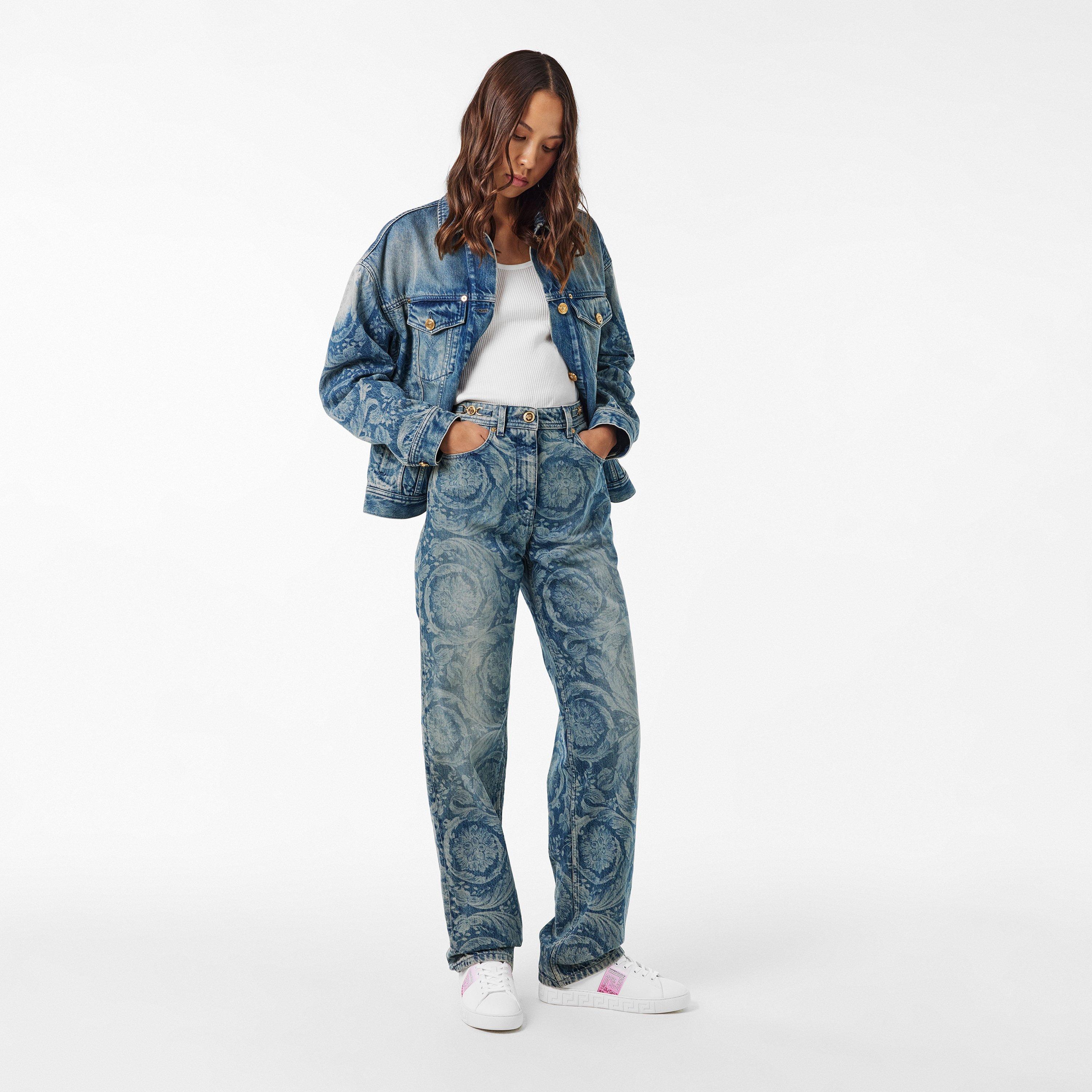 Whte Pastel Pnk - Versace - Women's Logo Low-Top Trainers - 6