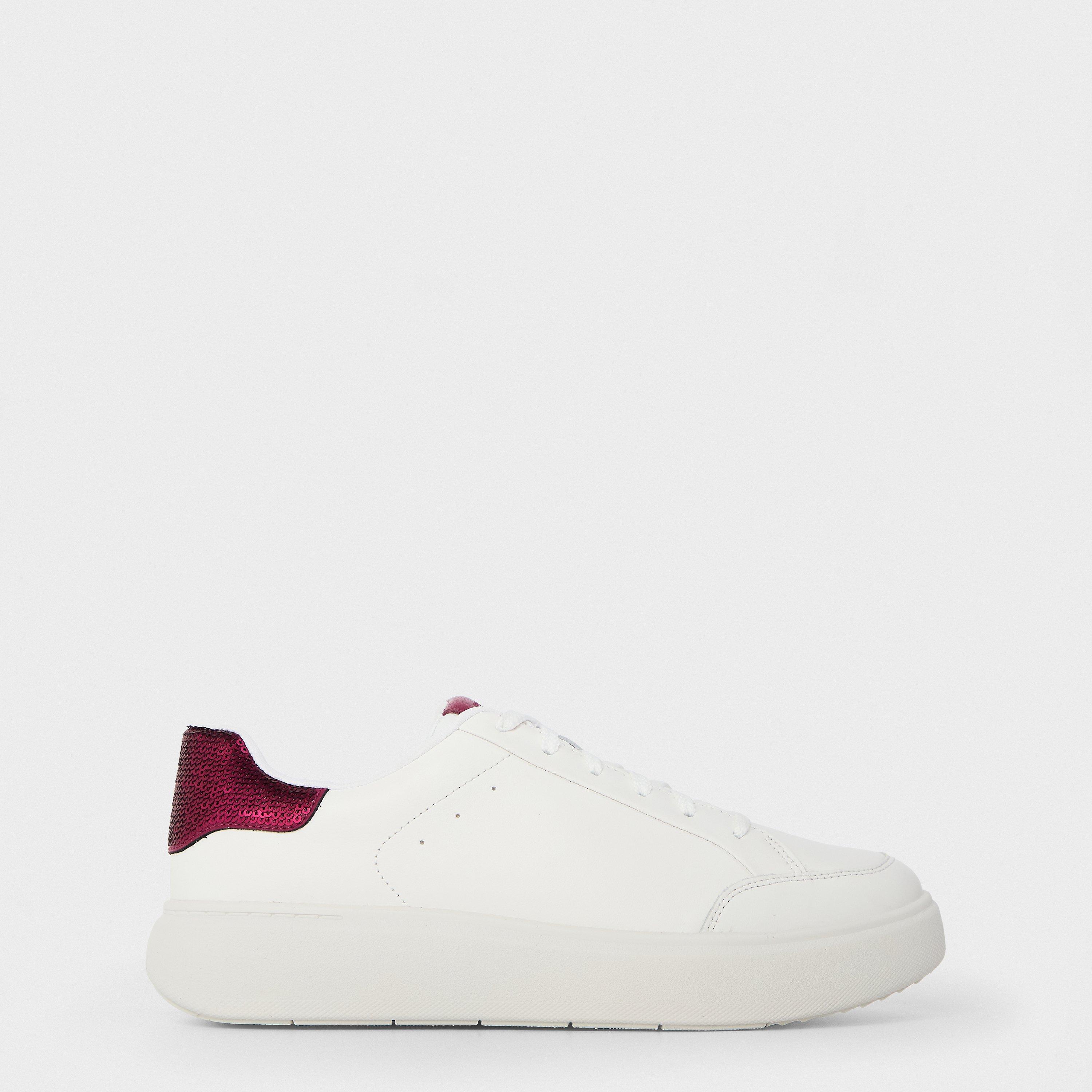 White Ruby - FitFlop - Women's Sequin Low-Top Trainers - 1