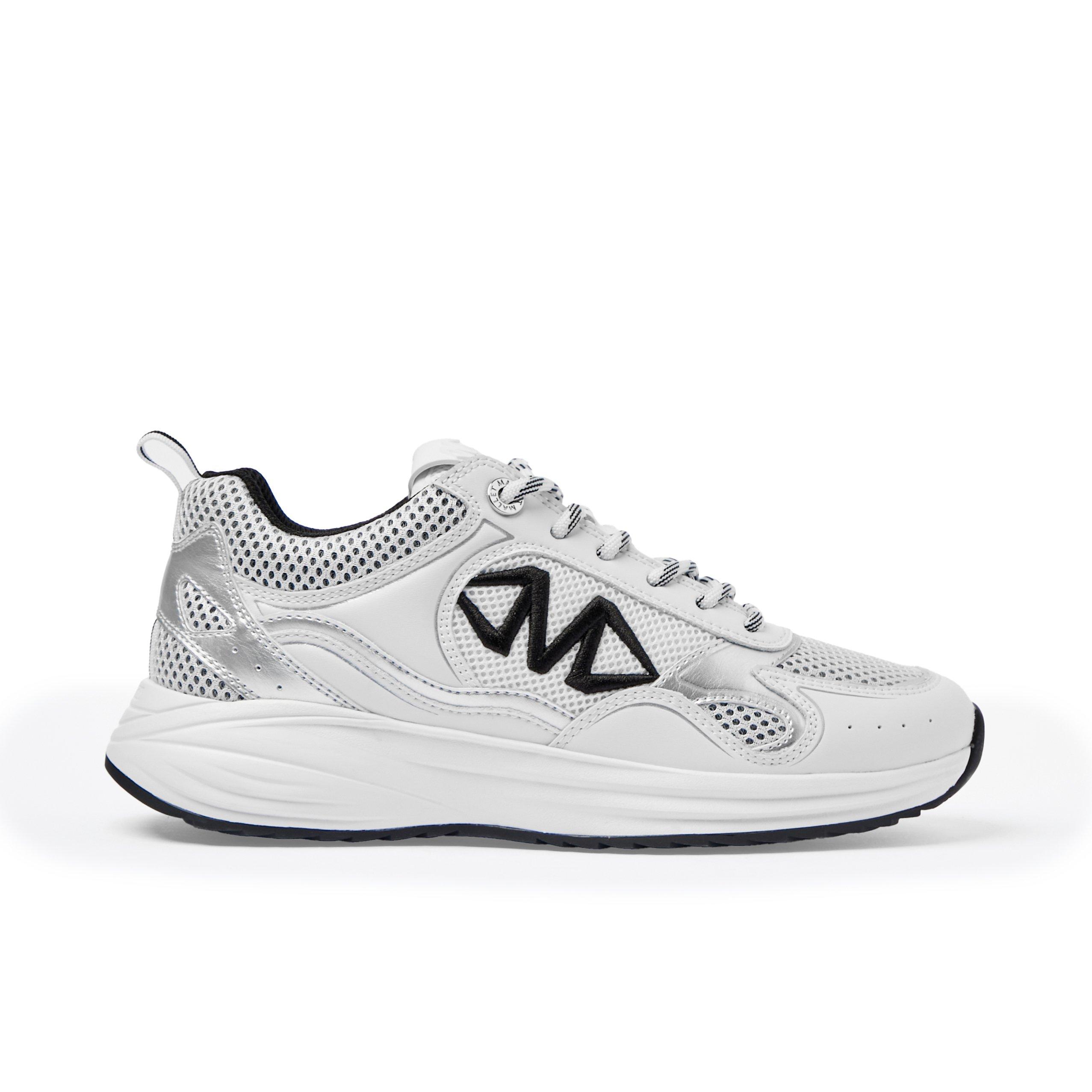 Mallet Women's Willow Low-Top Trainers - White Silver - 5 (38)