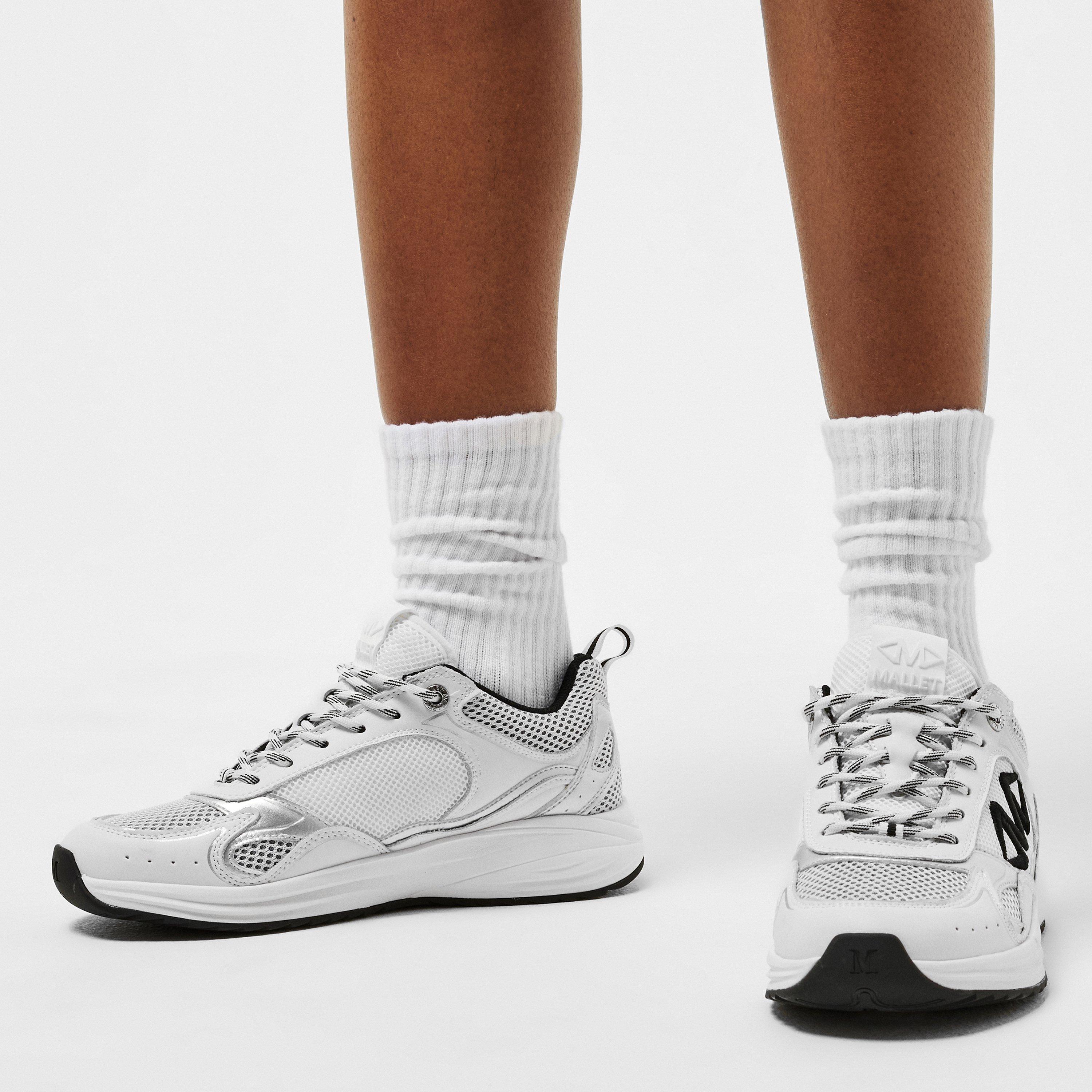 White Silver - Mallet - Women's Willow Low-Top Trainers - 3