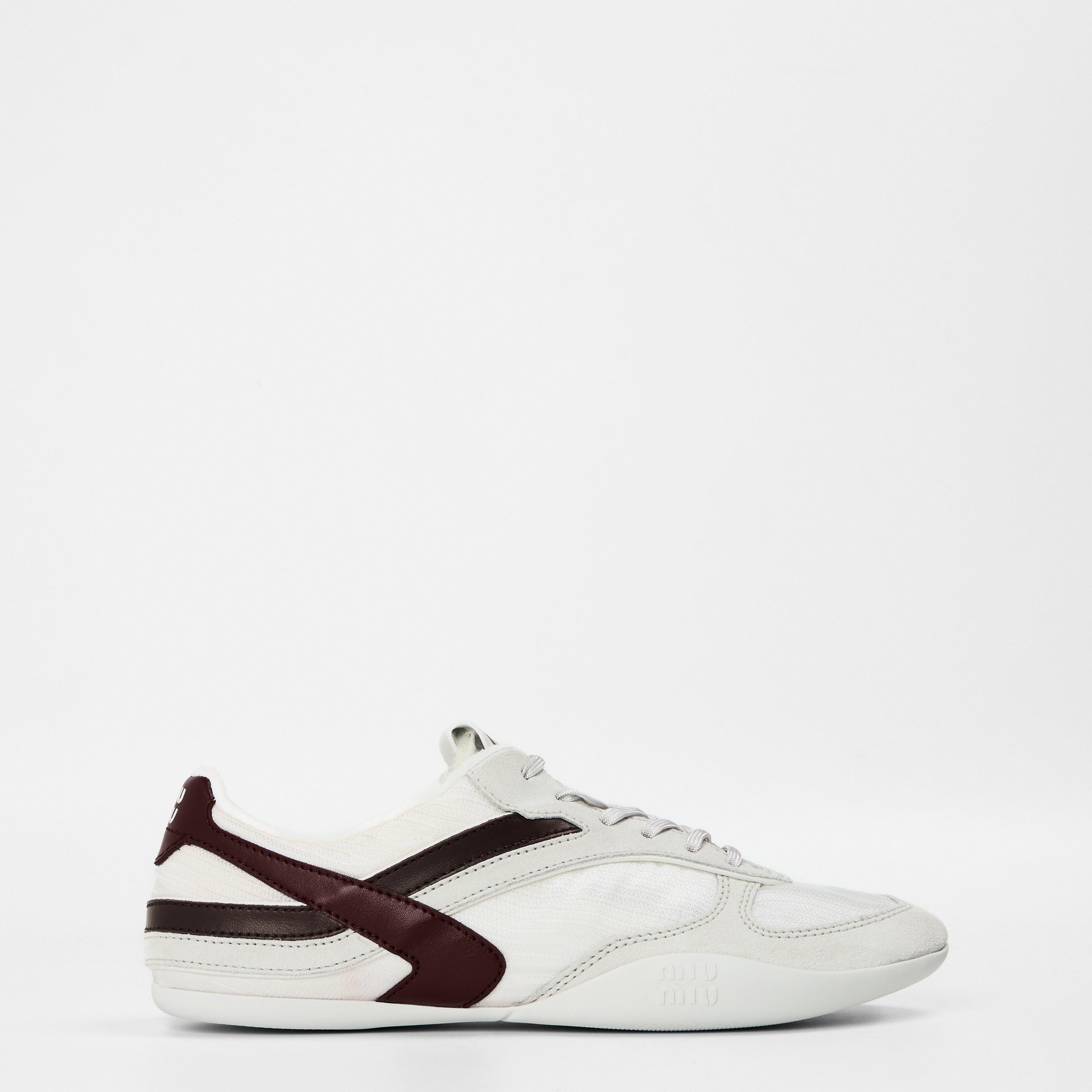 Miu Miu Gymnasium Trainers - Bianco Amaranto - Size 7 (40)