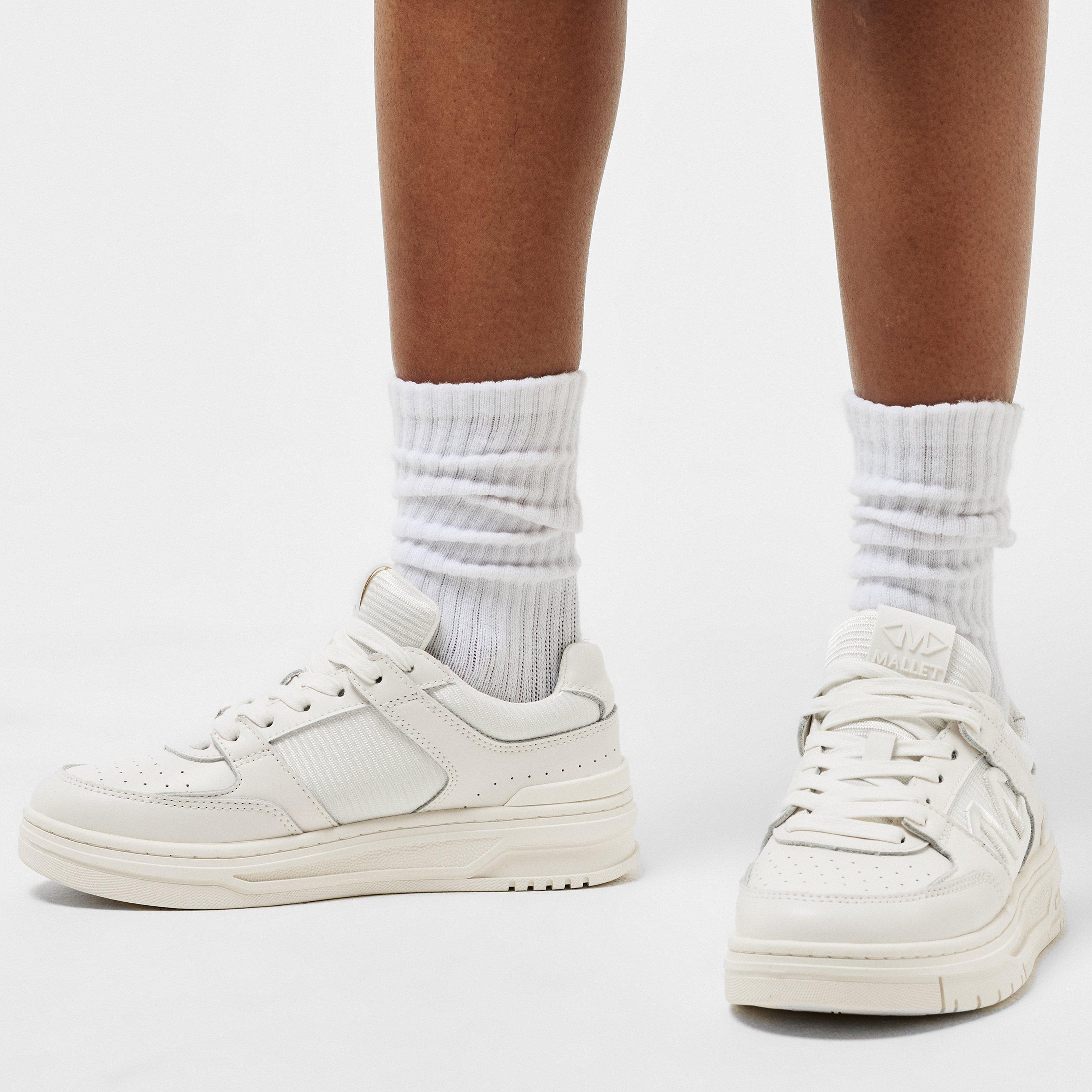Triple White - Mallet - Women's Clayton Low-Top Trainers - 3