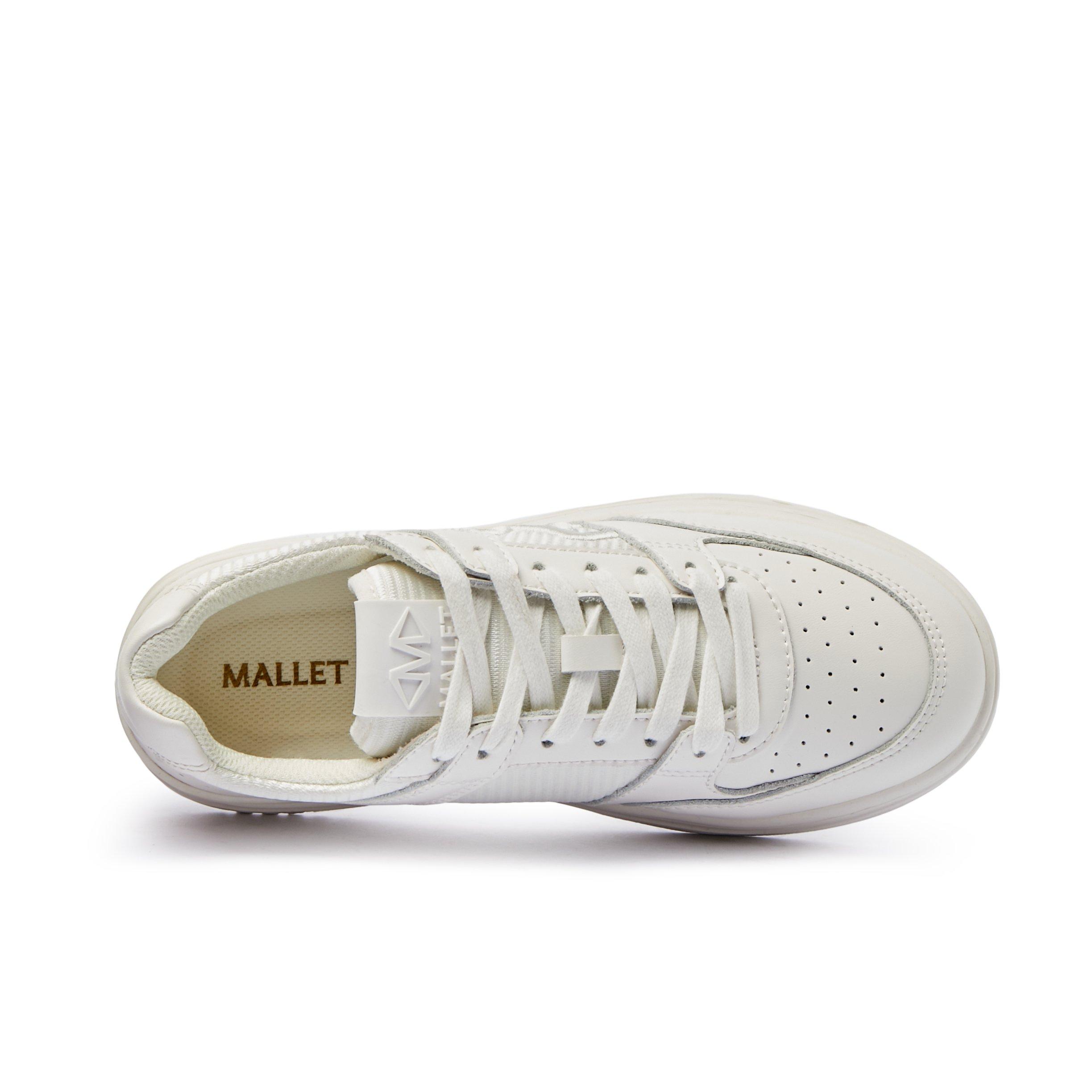 Triple White - Mallet - Women's Clayton Low-Top Trainers - 5