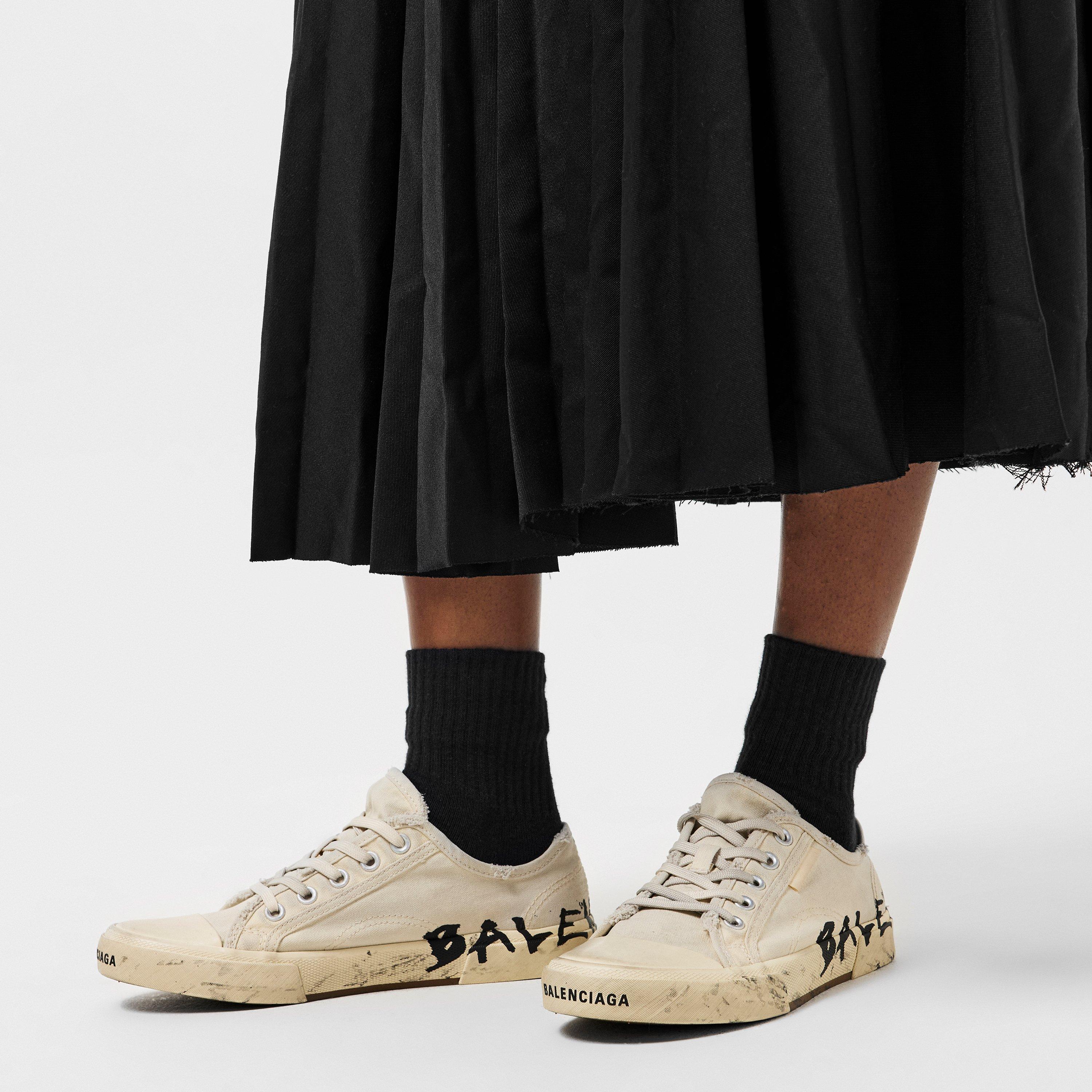 White/Black - Balenciaga - Women's Low Trainers - 3