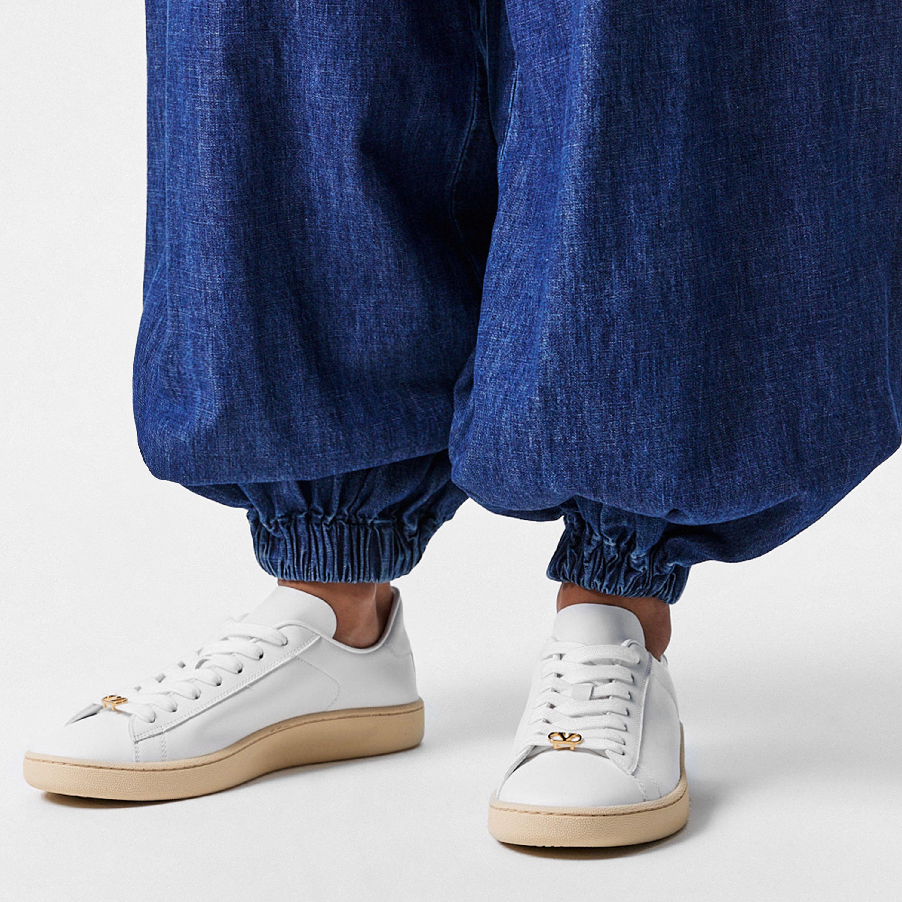 Bianco/Green - Valentino Garavani - Women's VG Royco Low-Top Trainers - 3