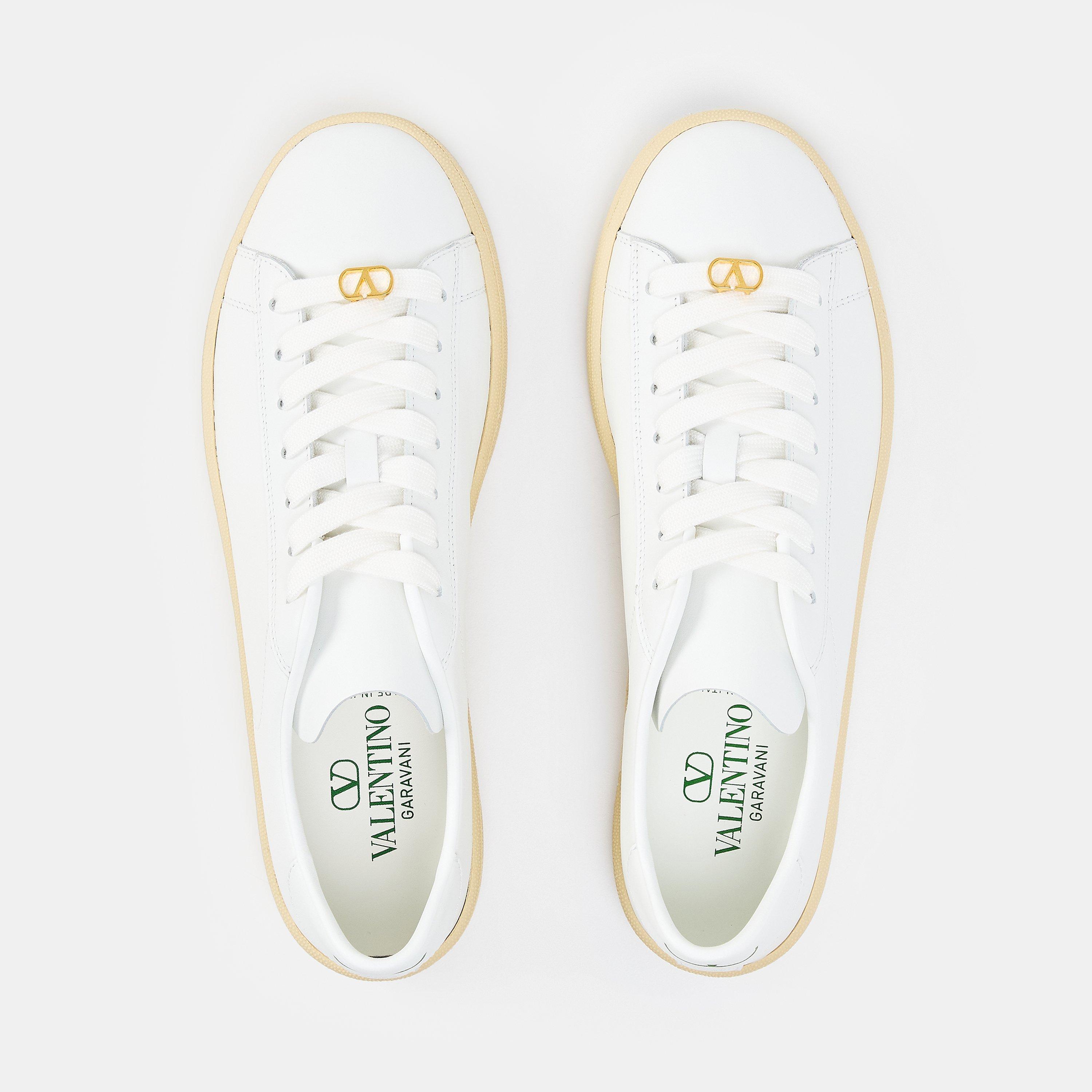 Bianco/Green - Valentino Garavani - Women's VG Royco Low-Top Trainers - 5