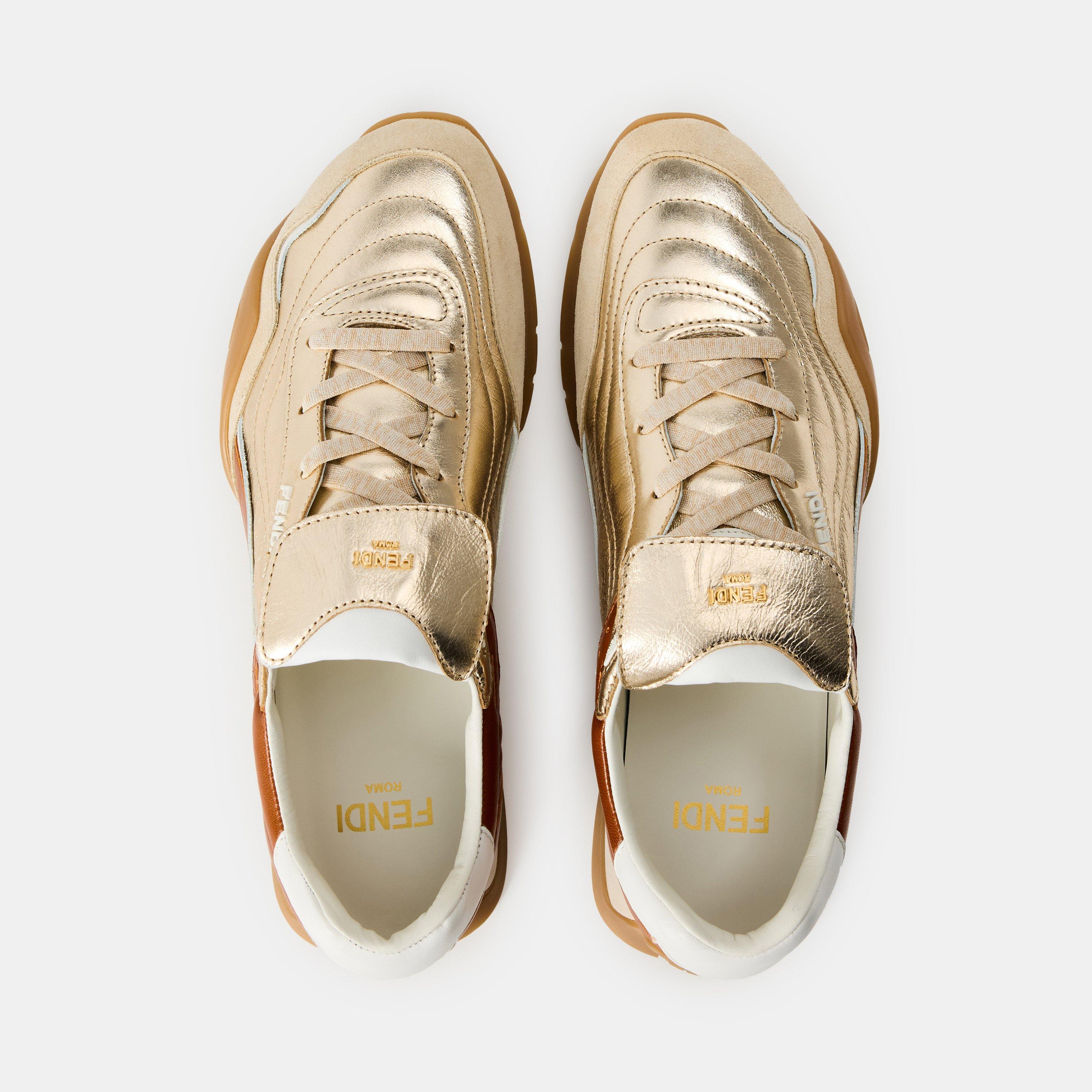Light Gold - Fendi - Womens Wave Pulse Trainers - 4