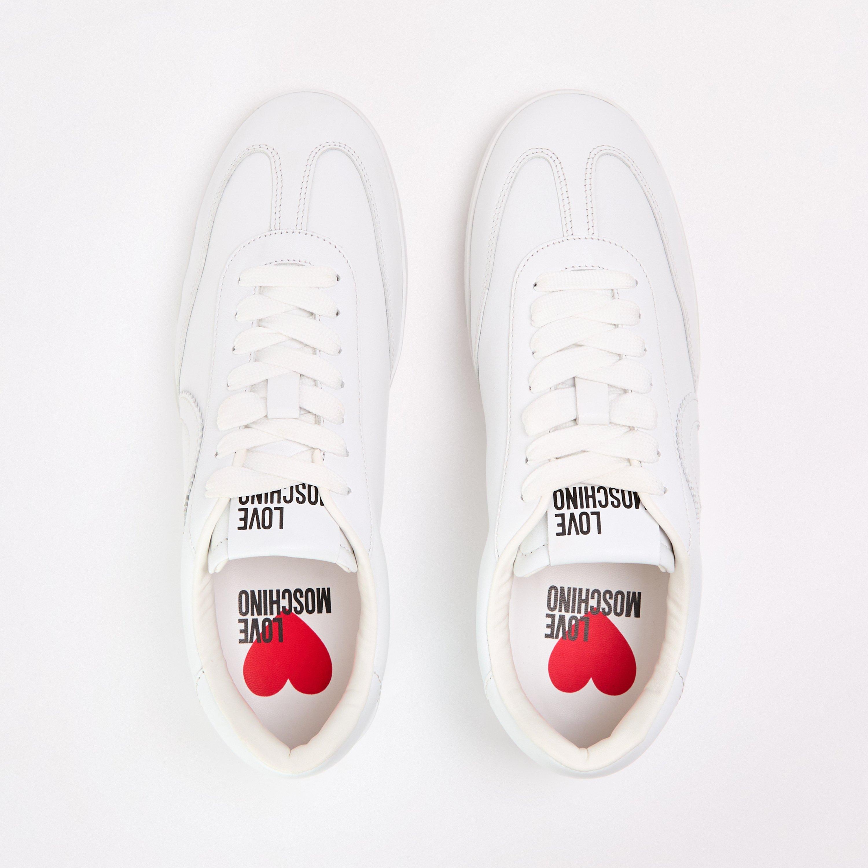 White - Love Moschino - Women's LM Cloud Low-Top Trainers - 4