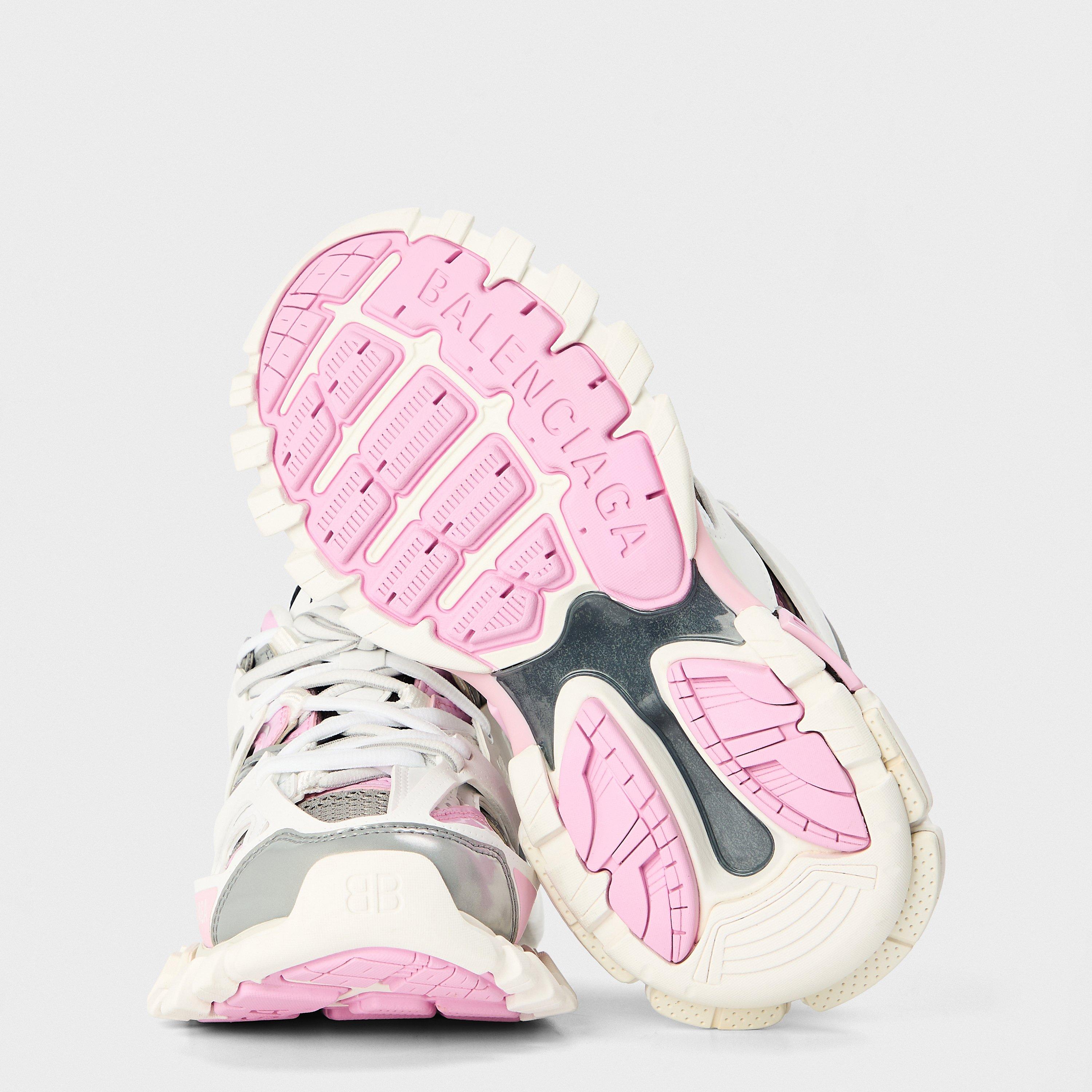 White/Pink/Grey - Balenciaga - Women's Low Trainers - 3