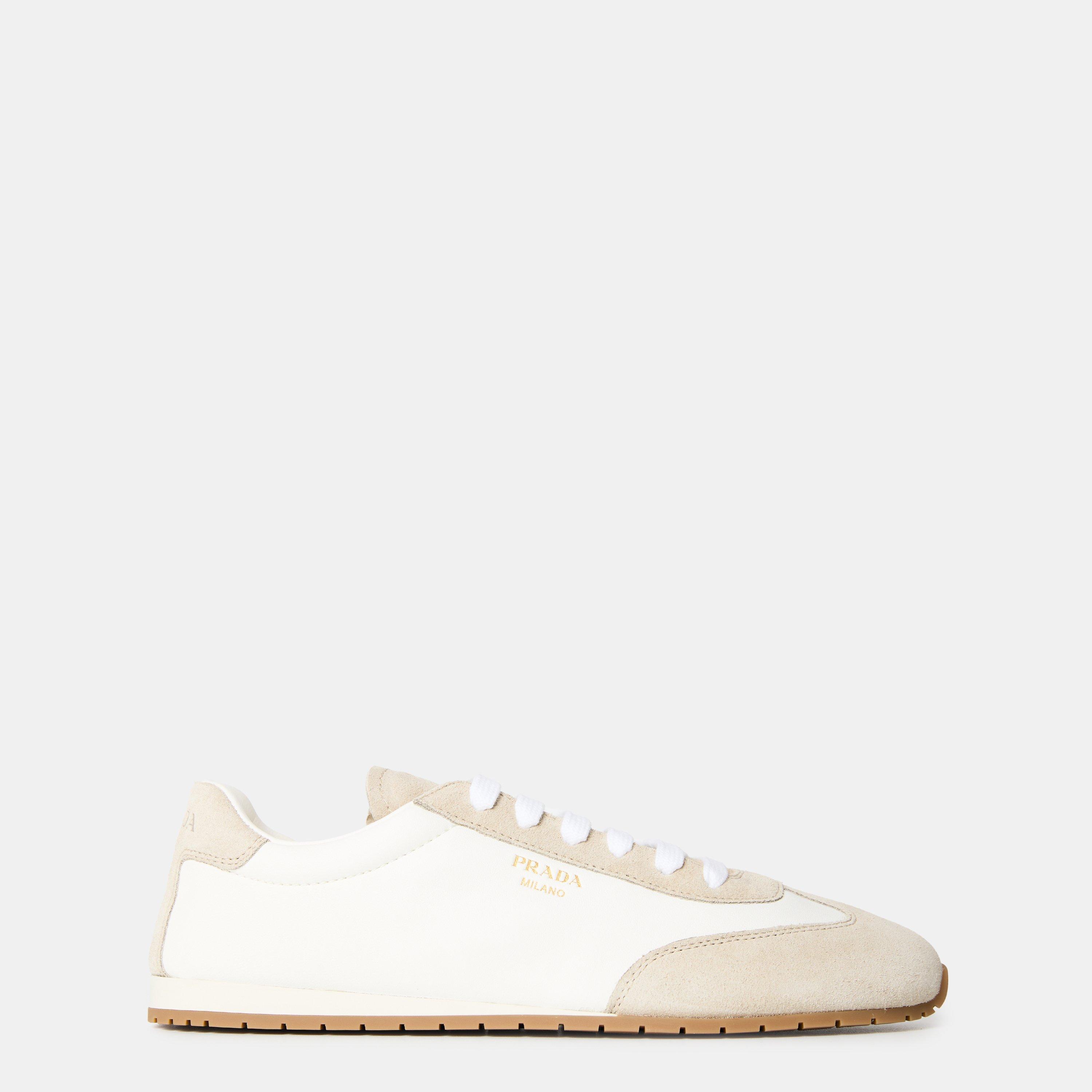 White - Prada - Women's Spark Low-Top Trainers - 1