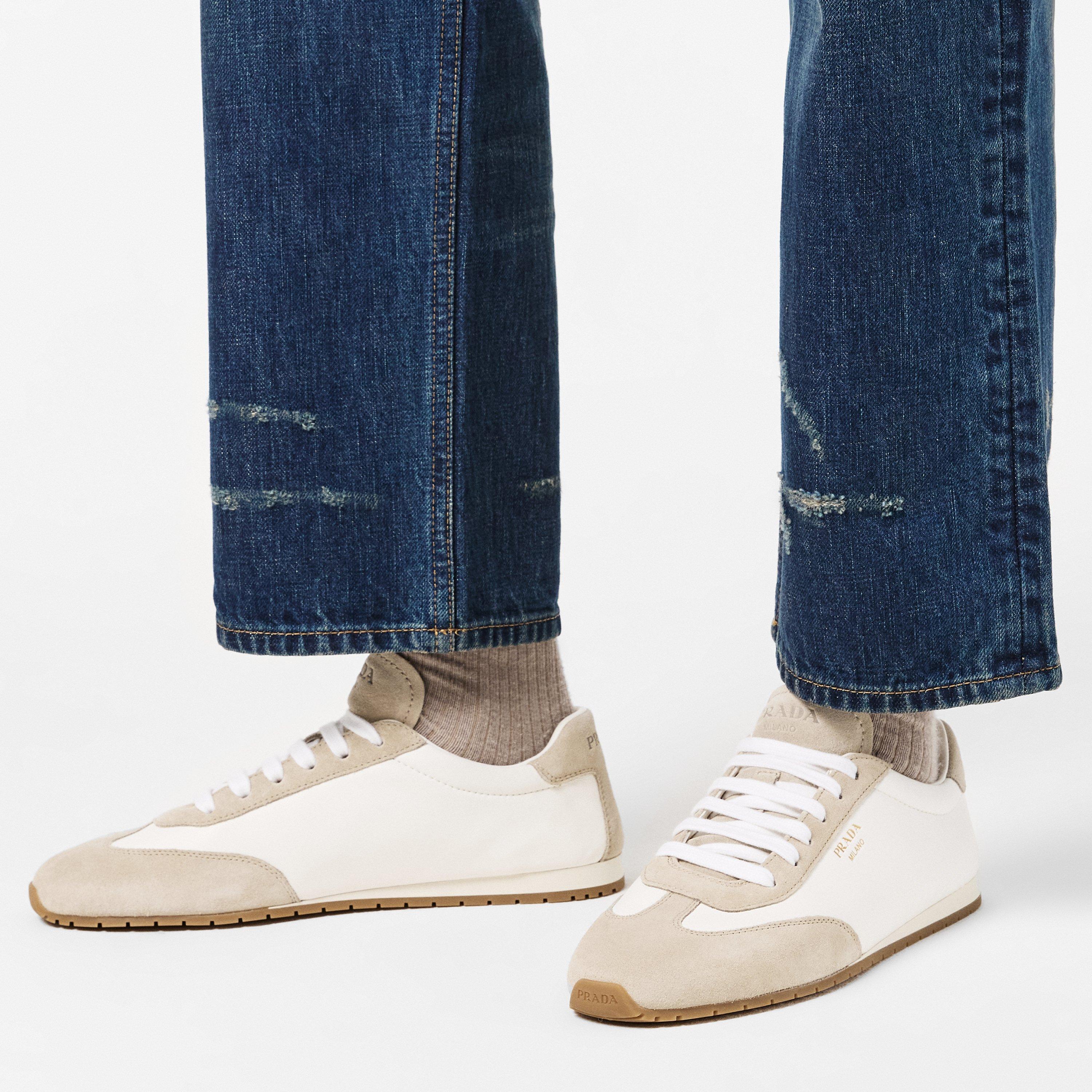 White - Prada - Women's Spark Low-Top Trainers - 3