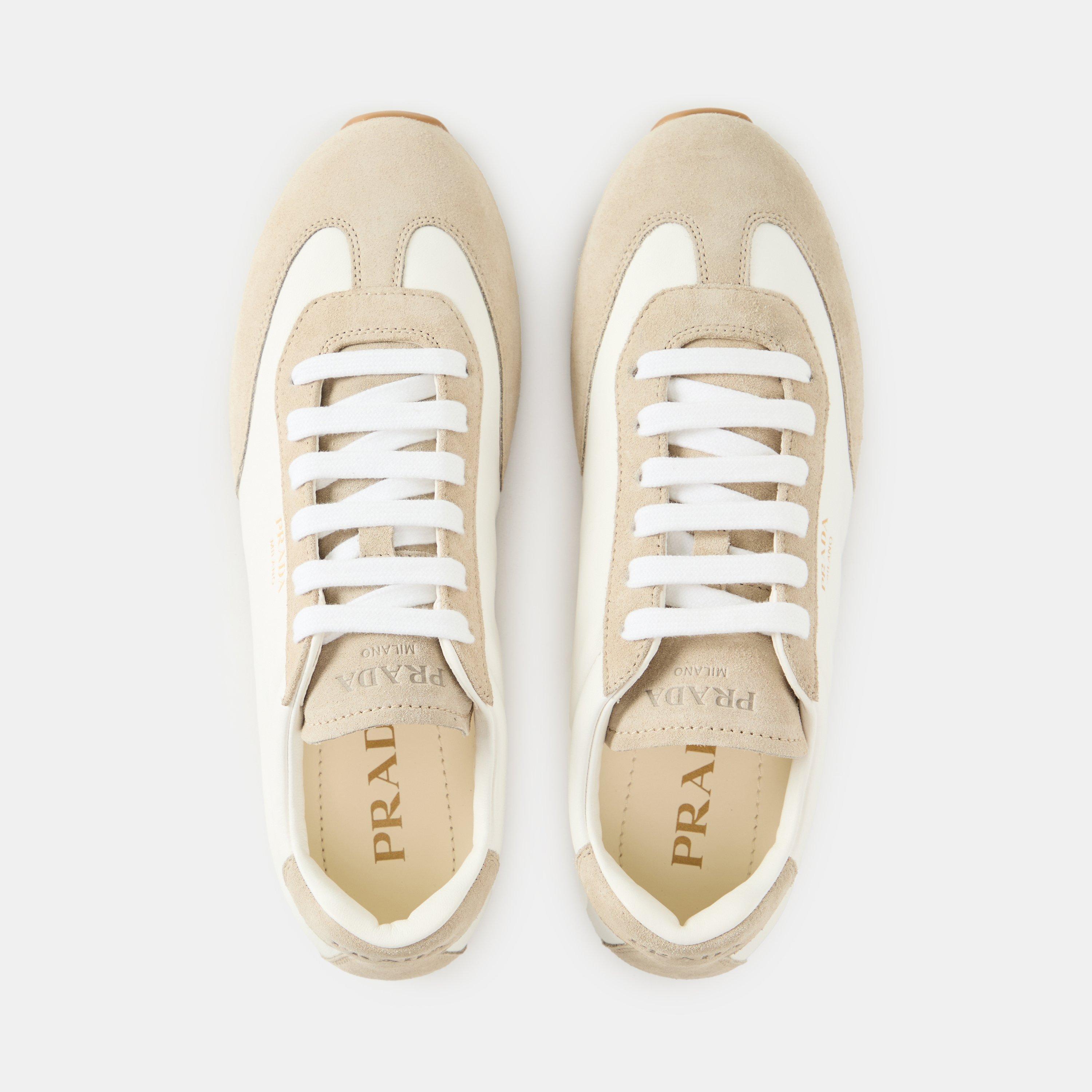 White - Prada - Women's Spark Low-Top Trainers - 5