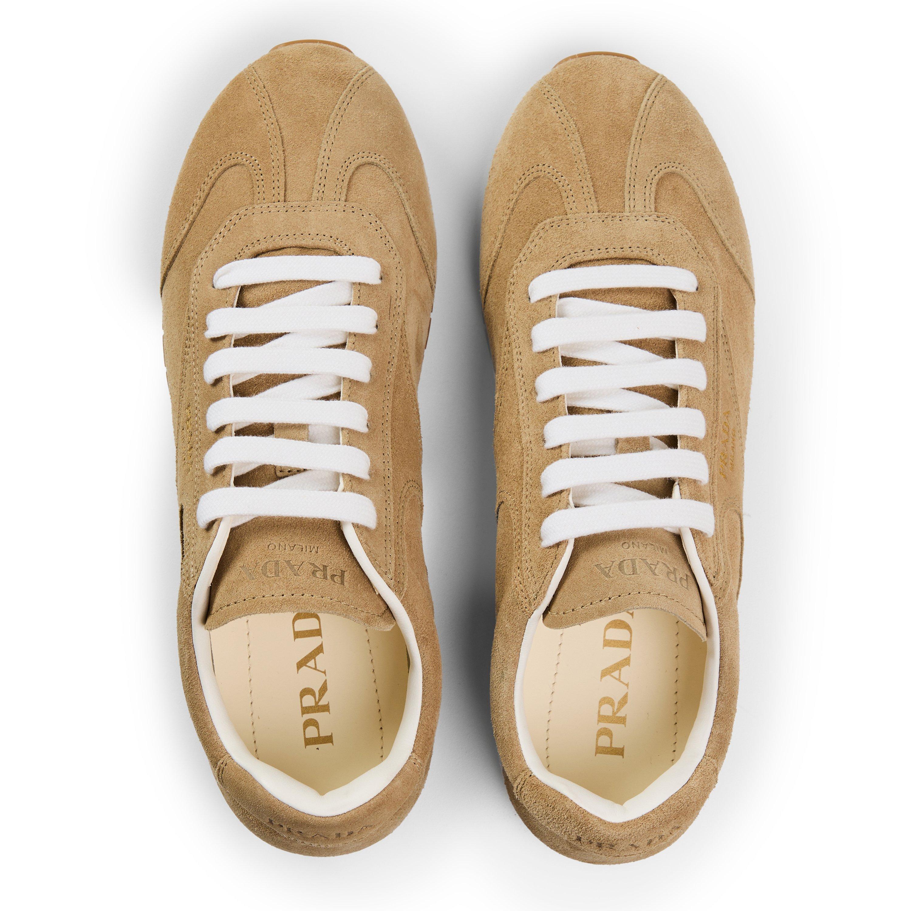 Ecru - Prada - Prada Nappa leather sneakers - 5