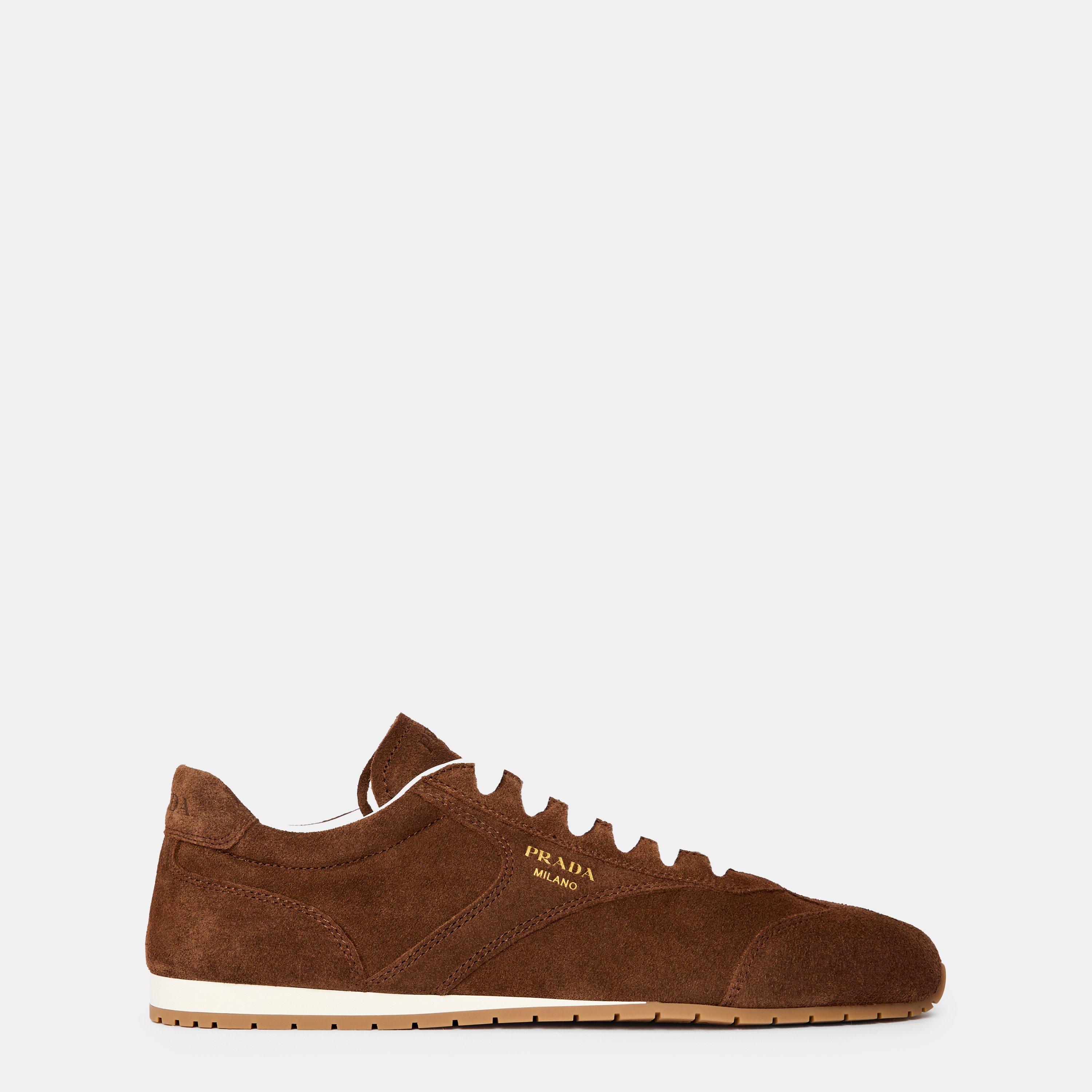 Cacao Suede - Prada - Prada Nappa leather sneakers - 1