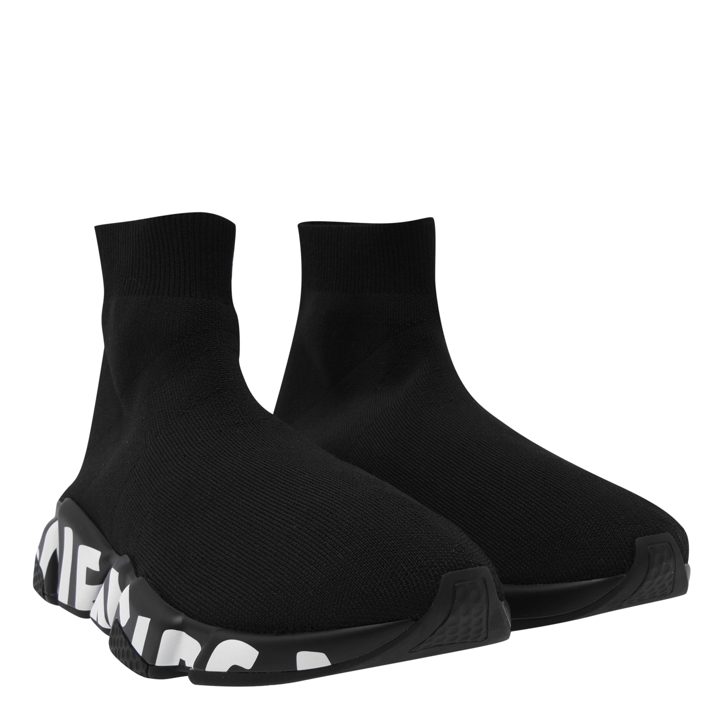 Blk/Blk/Wht1006 - Balenciaga - Speed Graffiti Sneakers - 3