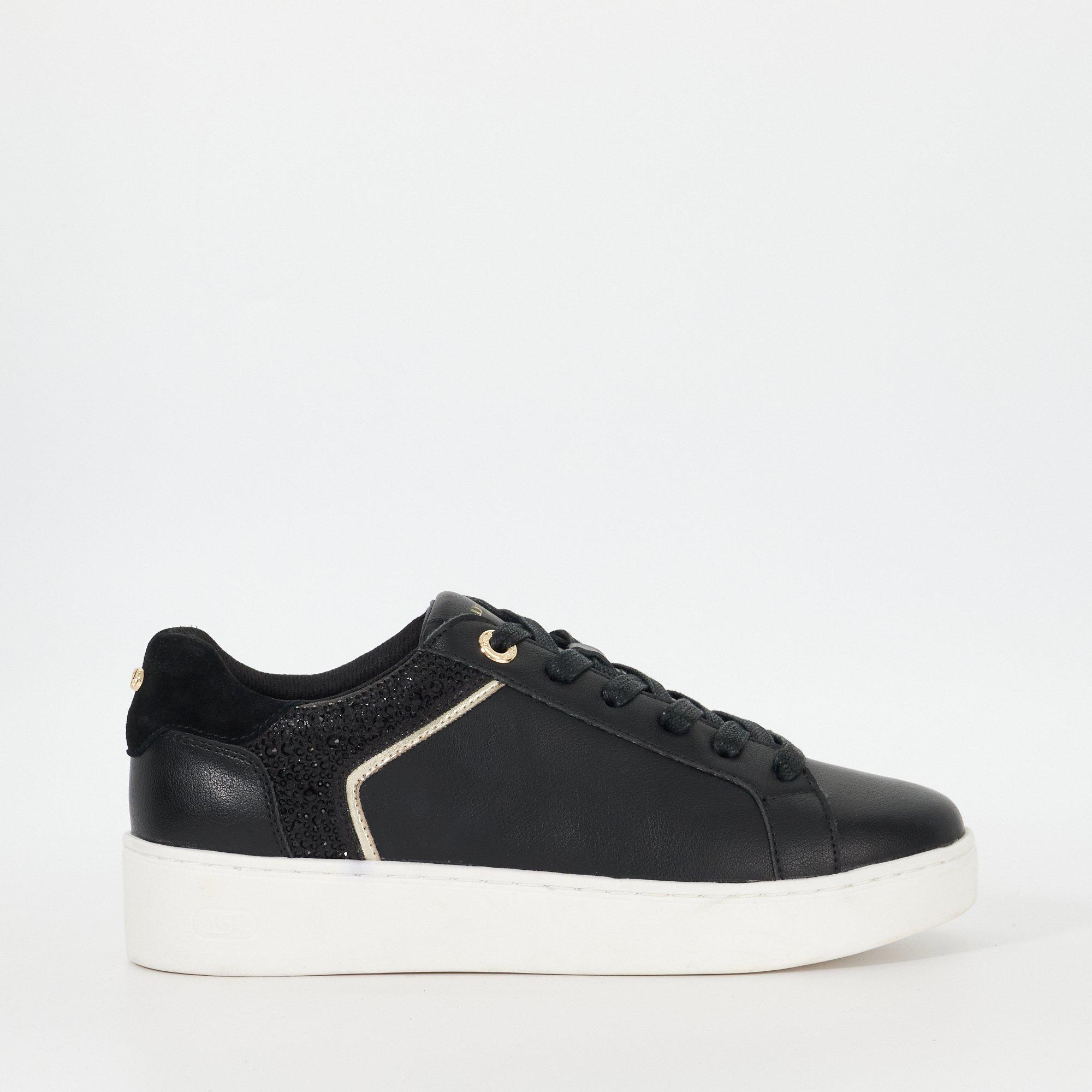 Zwart Leder - Dune London - Women's Elli Low-Top Trainers - 1