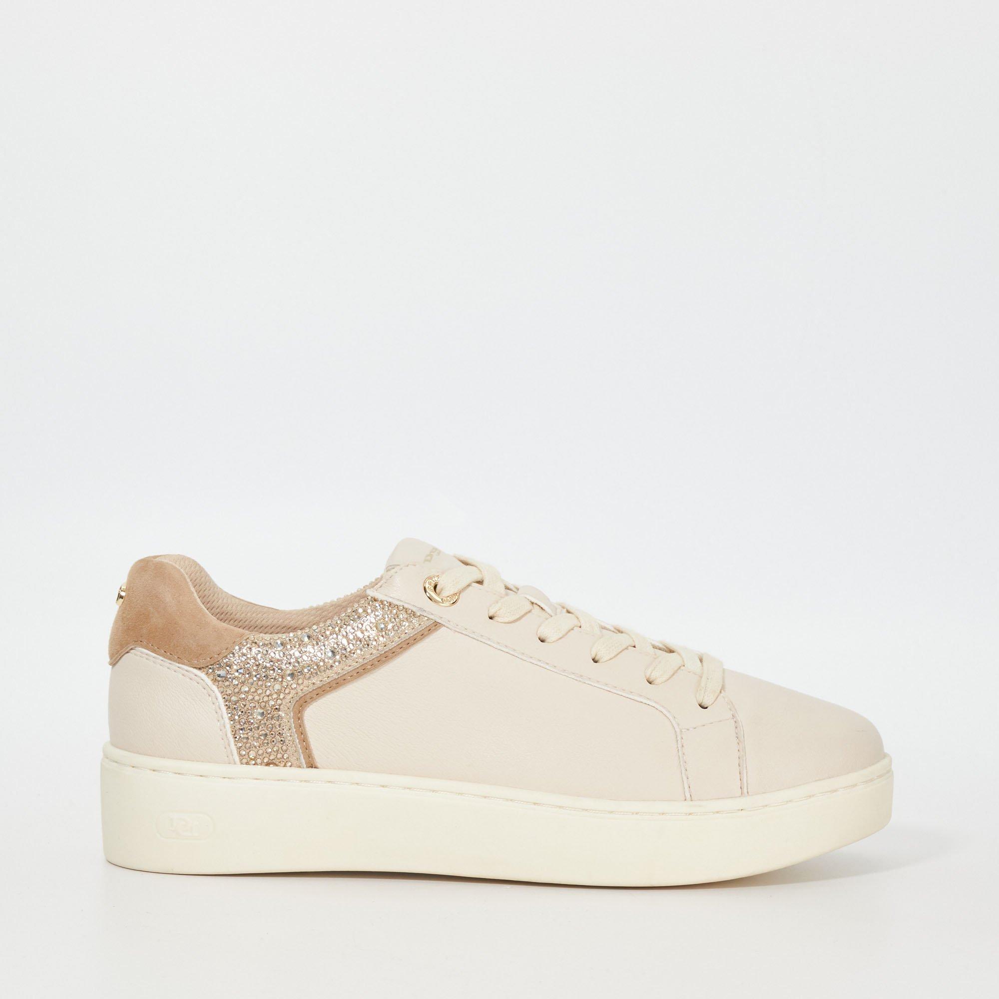 Dune London Women's Elli Low-Top Trainers - Cream Leather - 3 (36)