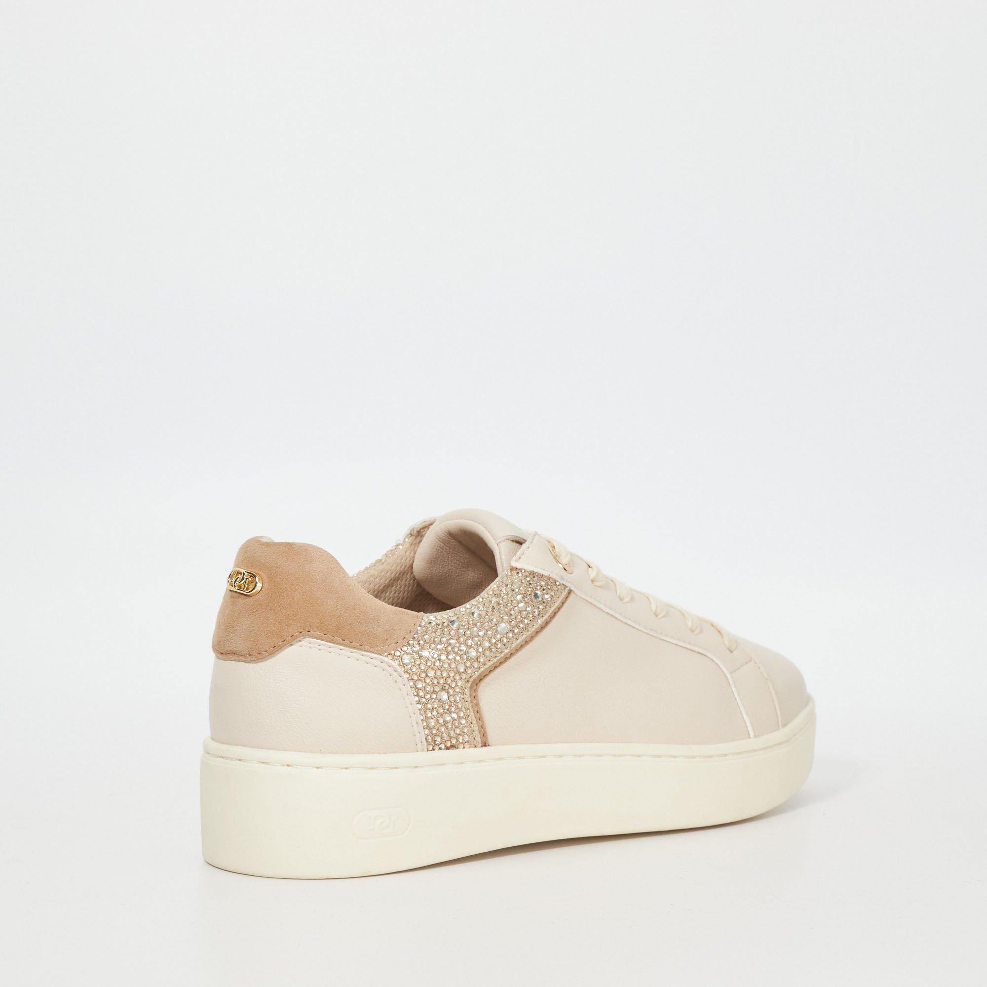 Cuir crème - Dune London - Women's Elli Low-Top Trainers - 3