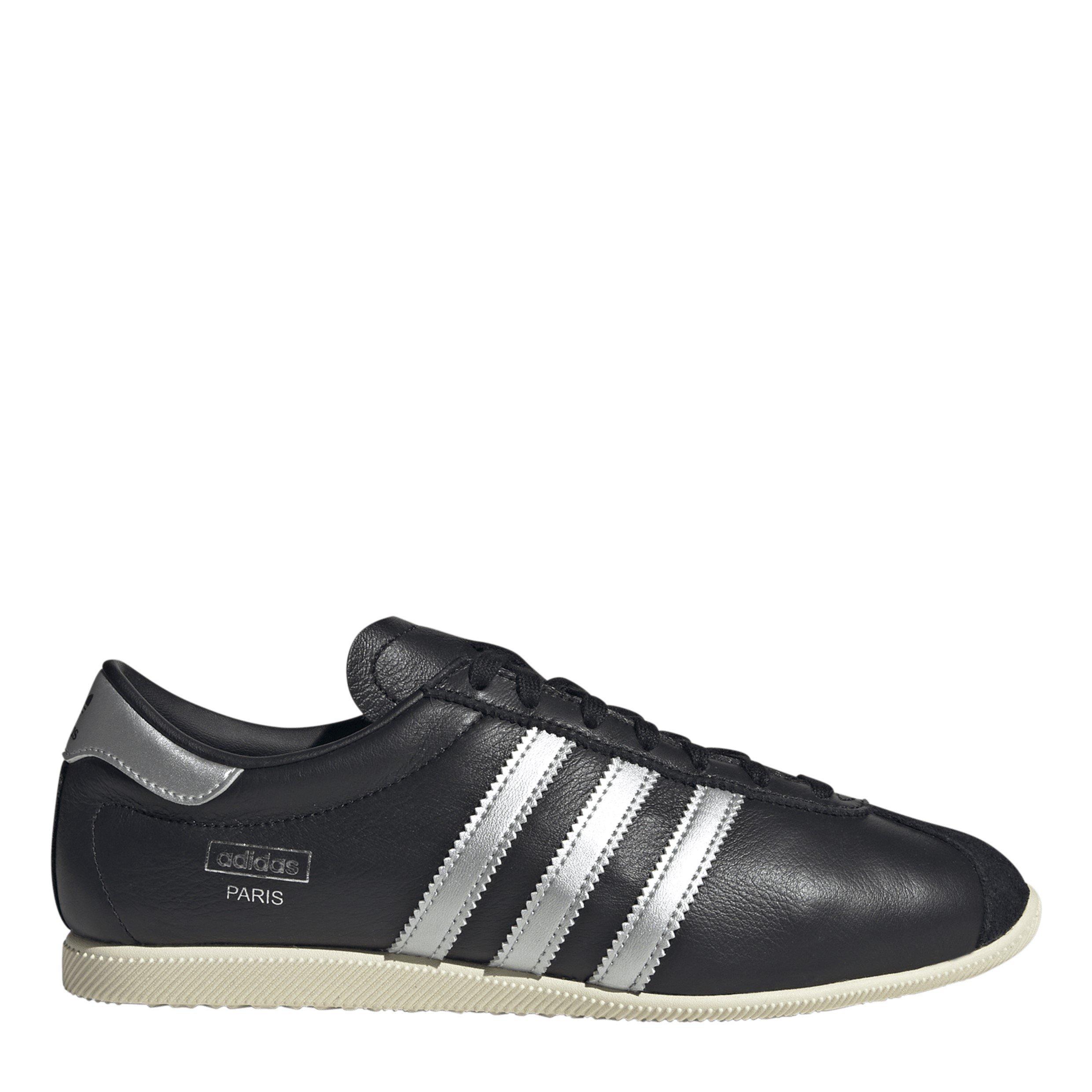adidas Originals Women's Paris Low-Top Trainers - Black/Silver - Size 6 (39.3)