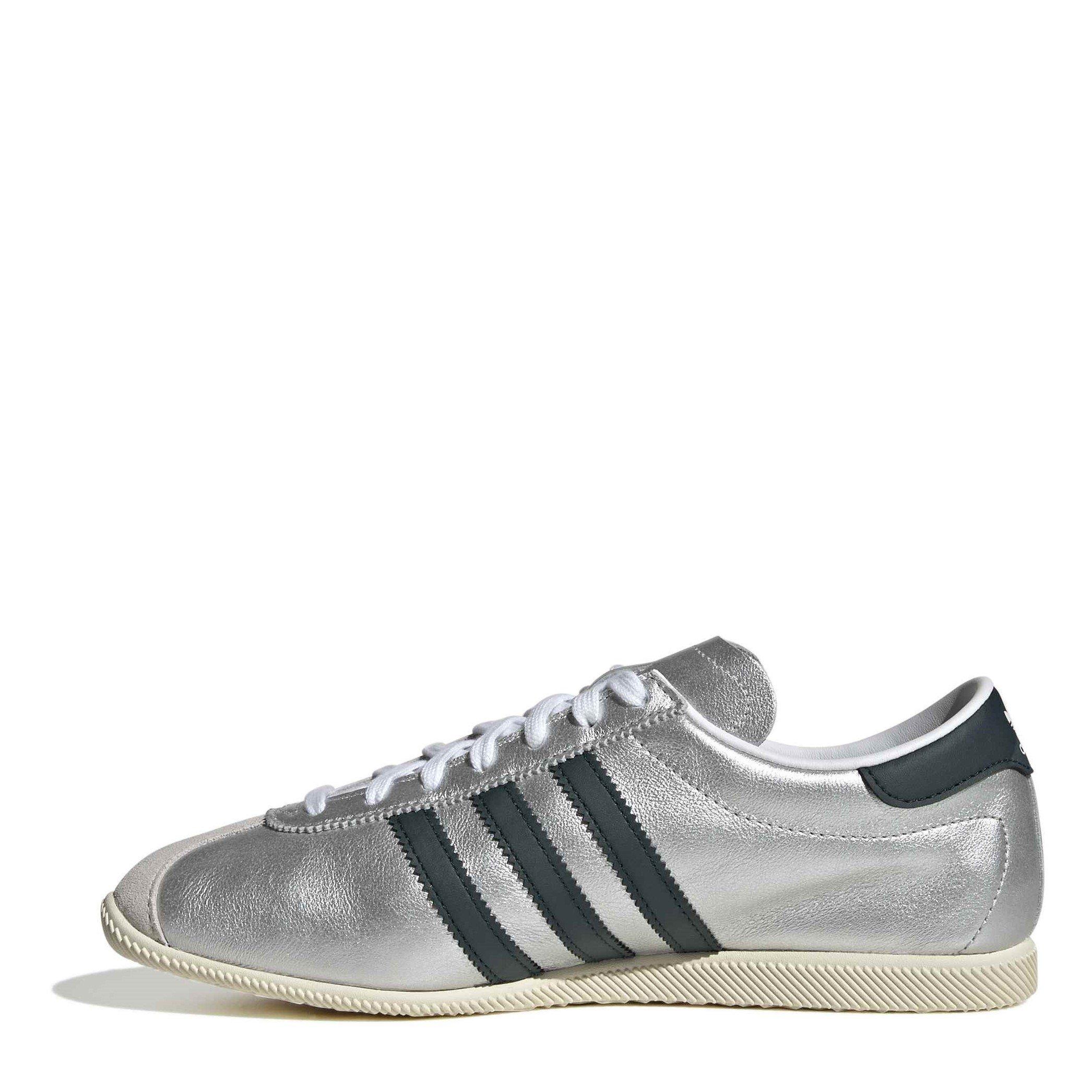 Silver/Green - adidas Originals - Women's Paris Low-Top Trainers - 2