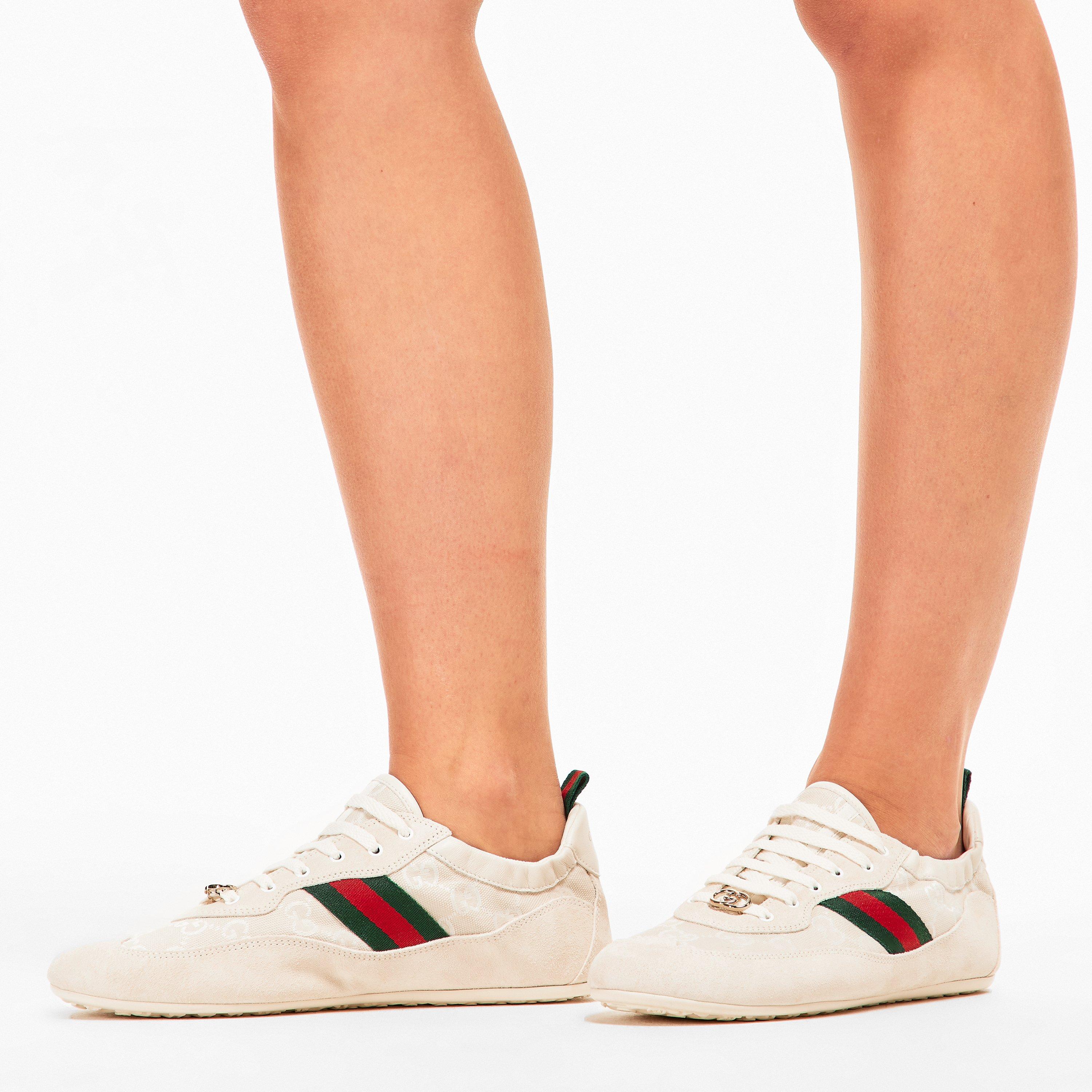 White - Gucci - Women's Shift Low-Top Trainers - 3