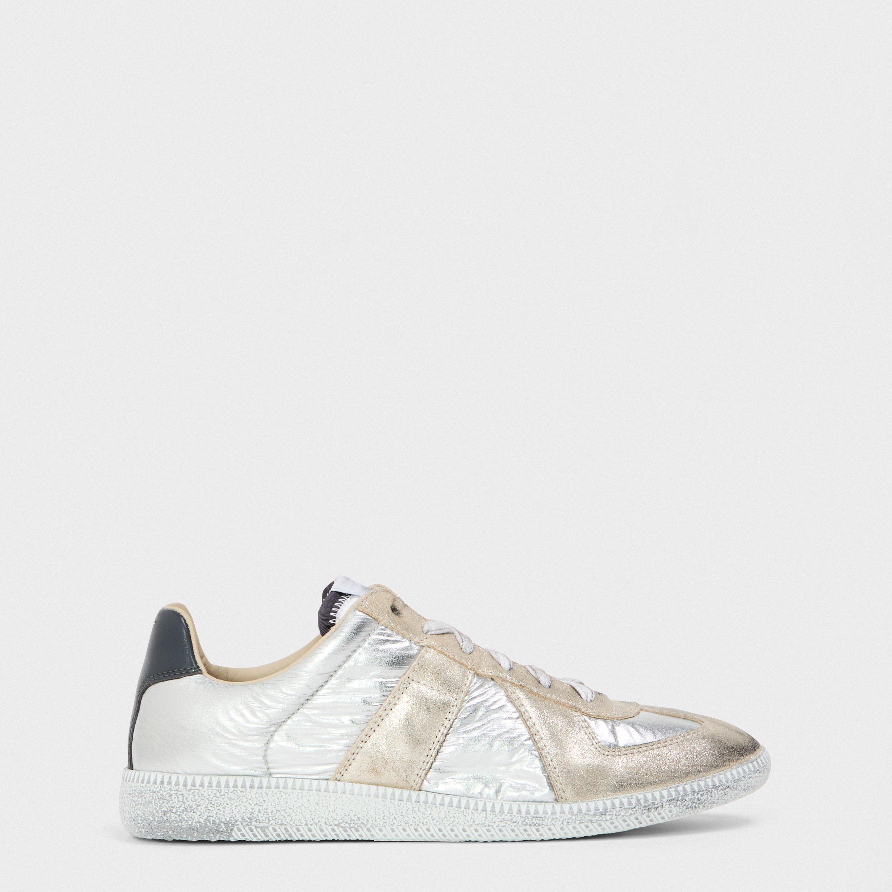 Maison Margiela Women's Low-Top Trainers - Silver White - Size 5 (38)