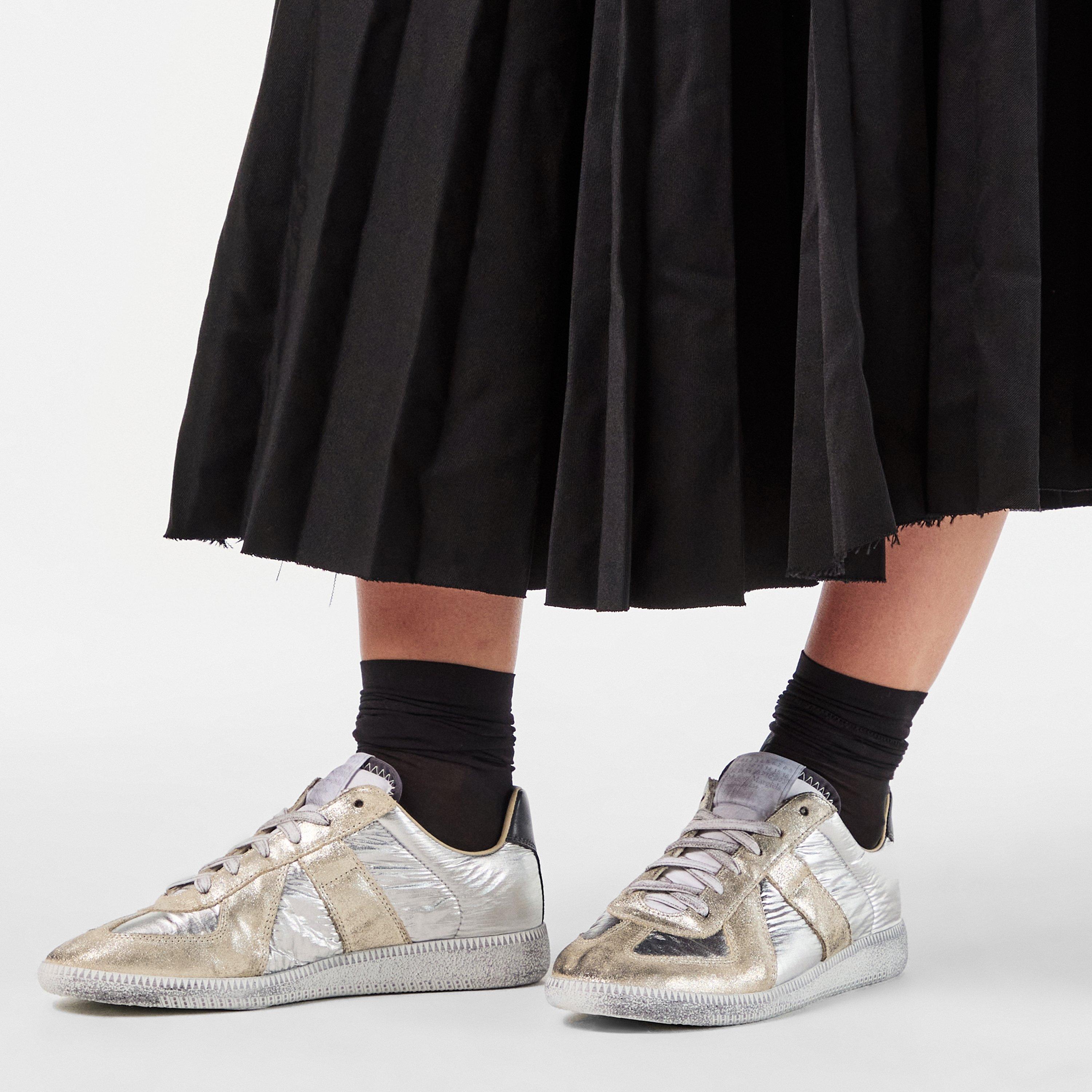 Silver White - Maison Margiela - Women's Replica Low-Top Trainers - 3