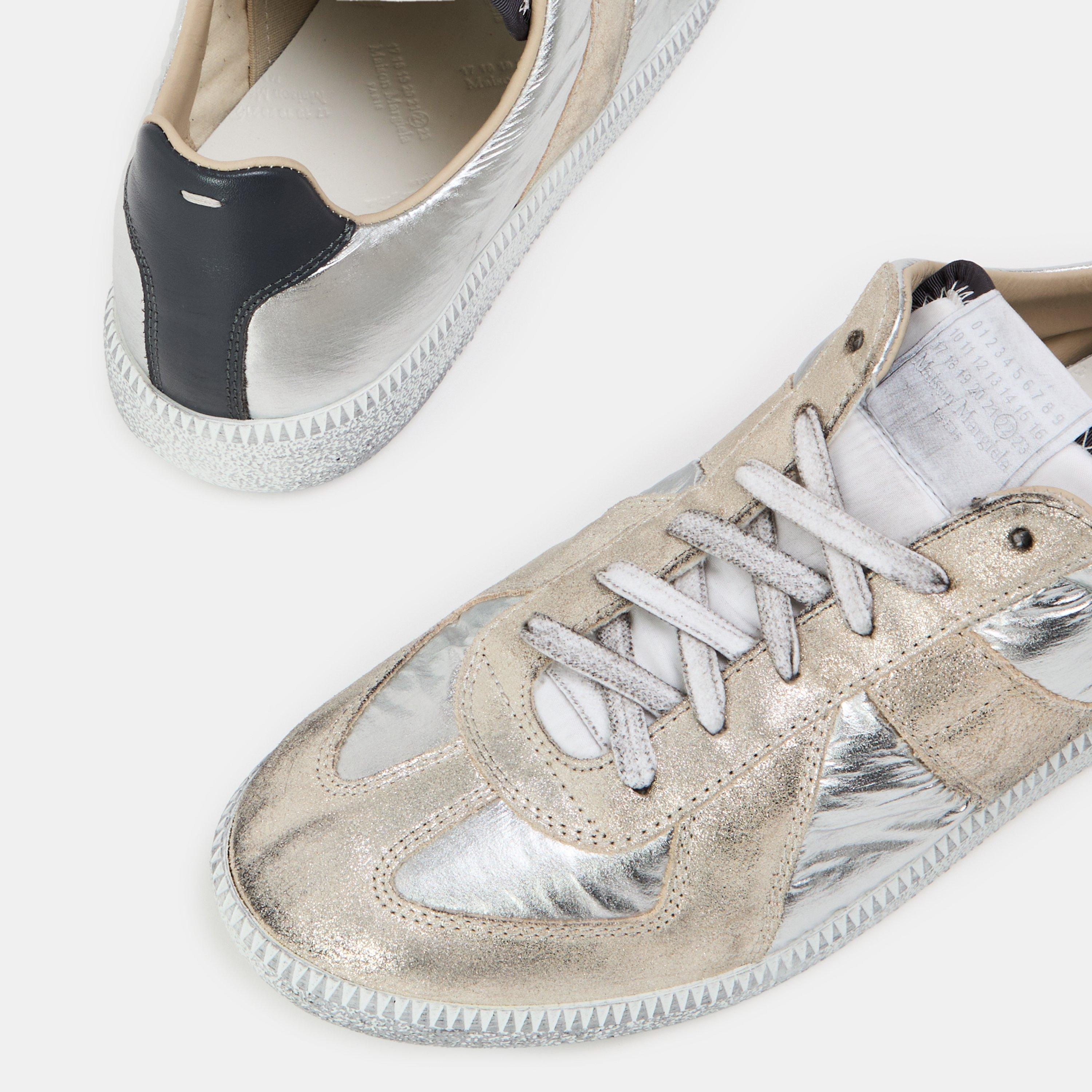 Silver White - Maison Margiela - Women's Replica Low-Top Trainers - 4