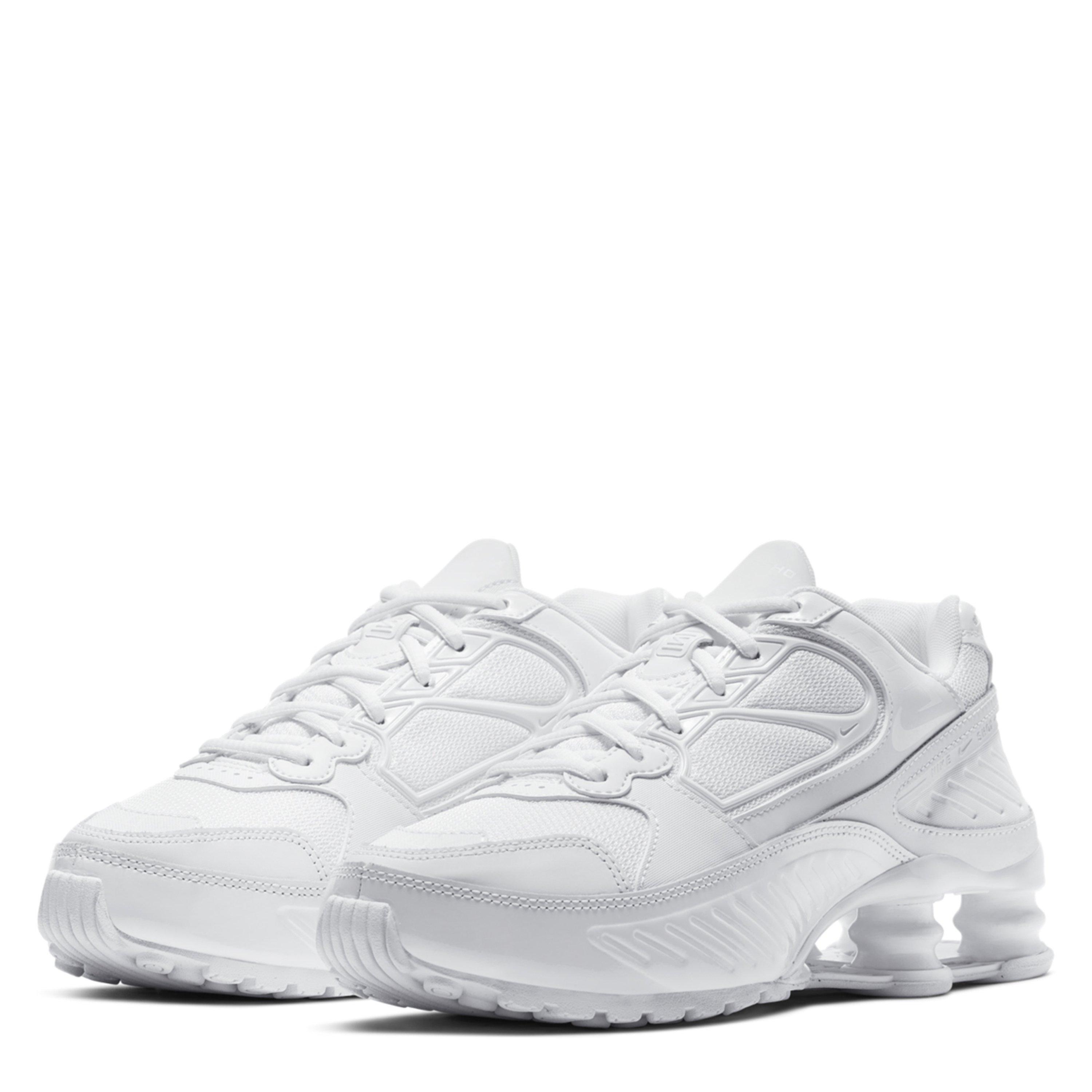 All white nike shox for women on sale