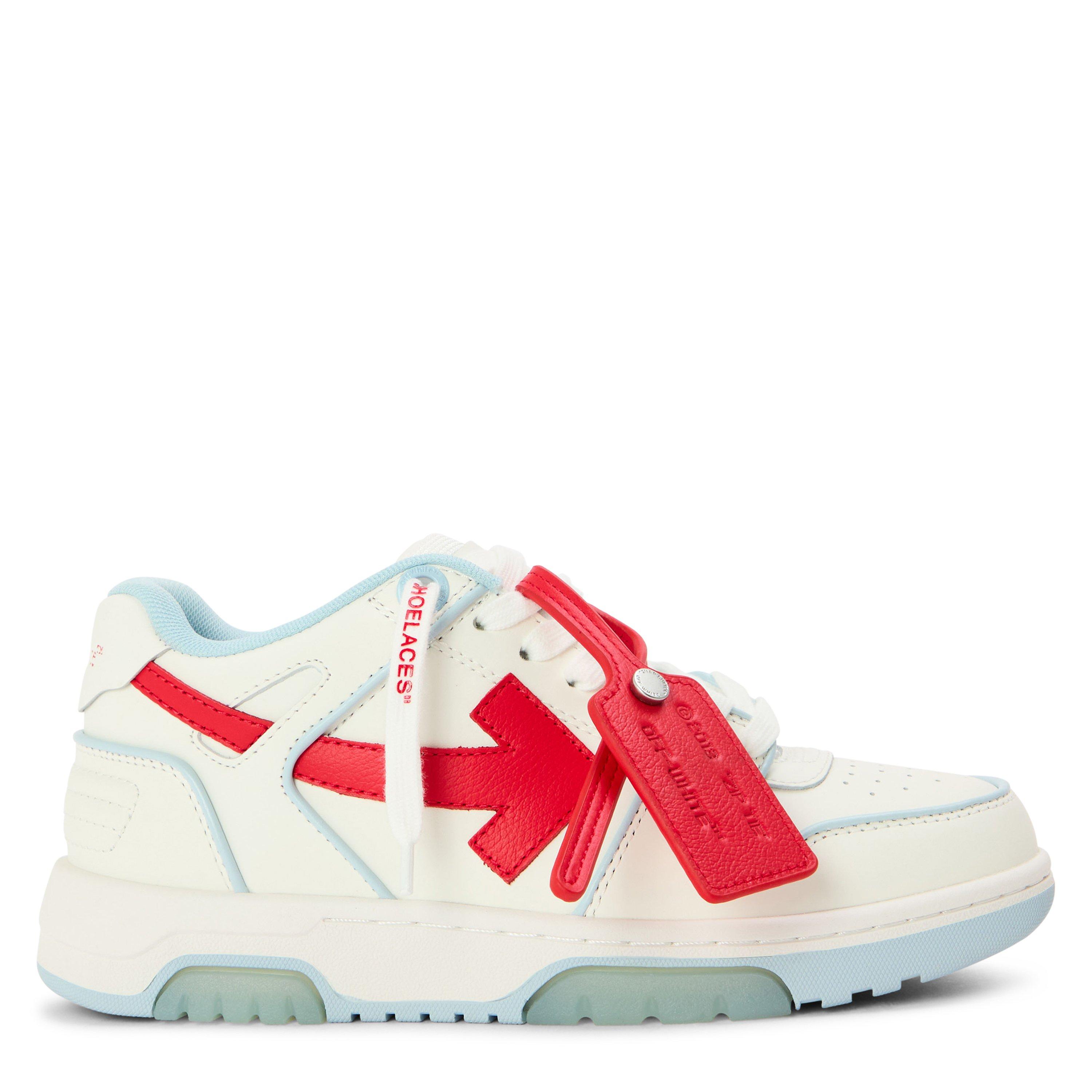 Off White Women's Outofoffice Oln Low-Top Trainers - Light Blue/Red - Size 5 (38)