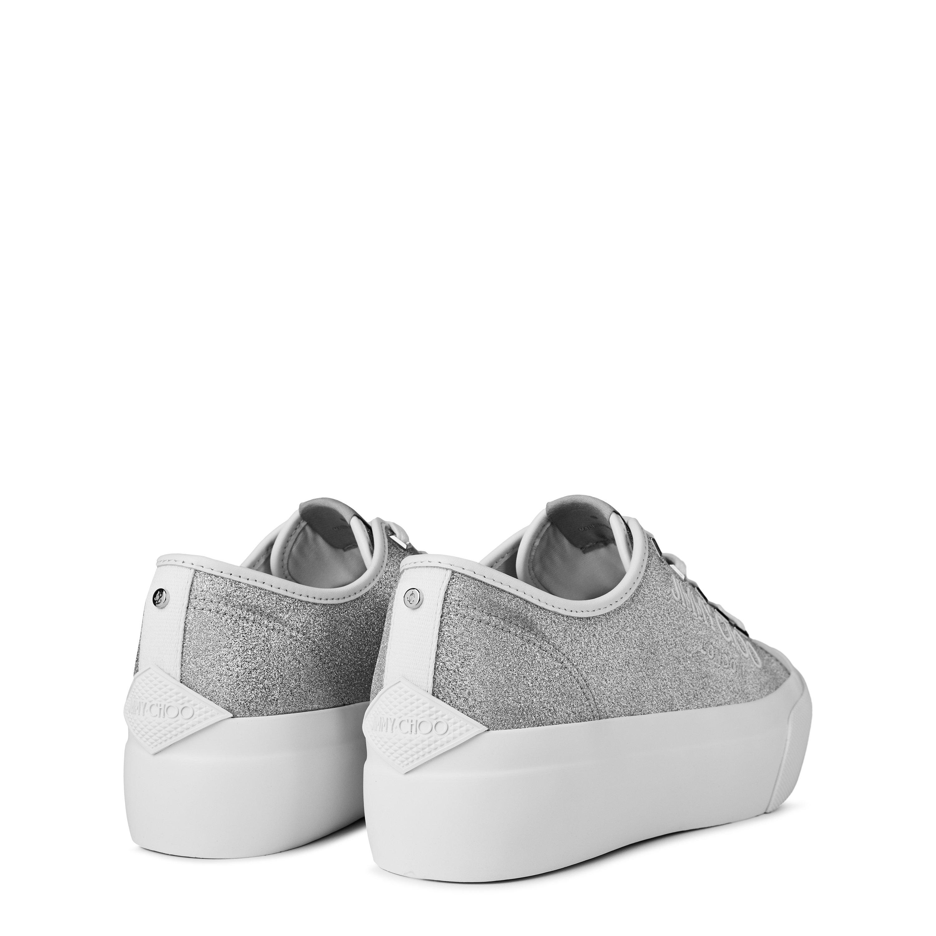 X SILVER/LATTE - Jimmy Choo - Palma Maxi/F Platform Trainer - 5