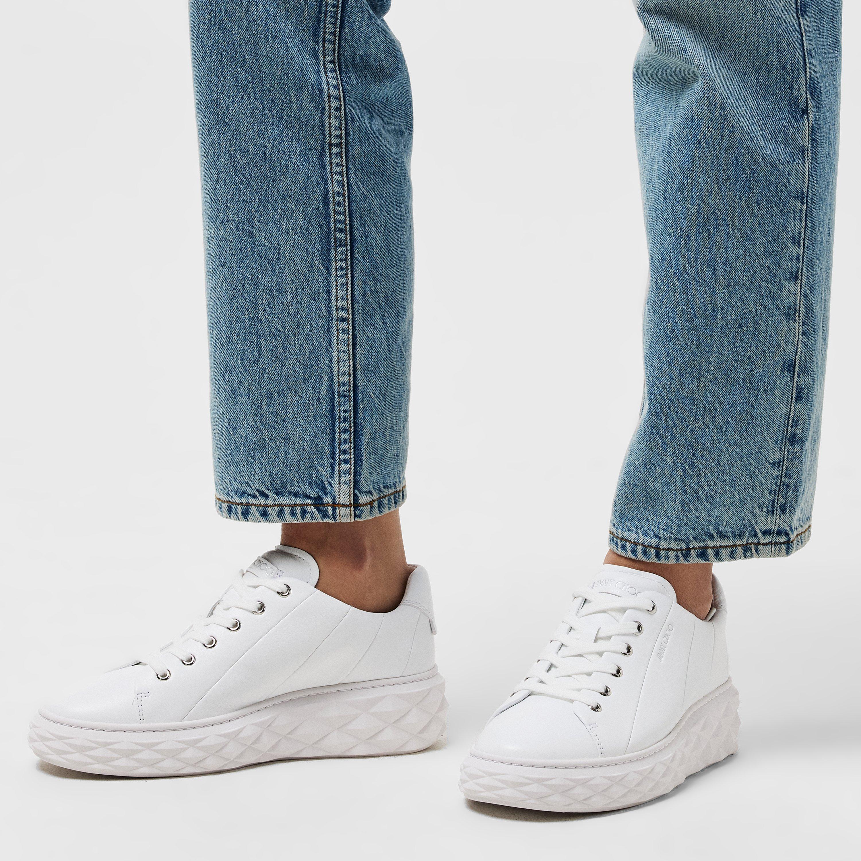 V White White - Jimmy Choo - Diamond Maxi Ombre Leather Sneakers - 3