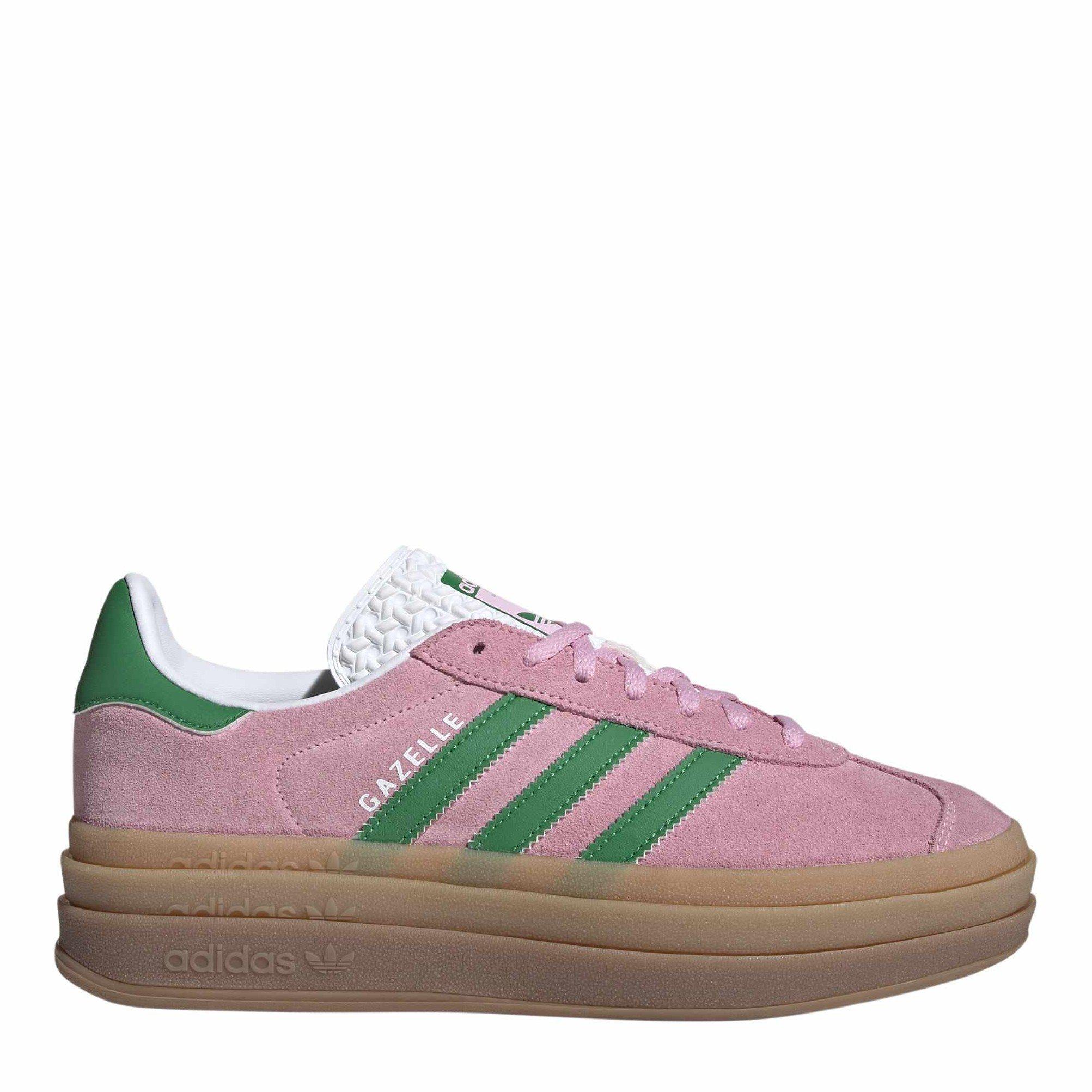 adidas Originals Gazelle Bold Trainers - Trupink/Green - Size 4.5 (37.3)