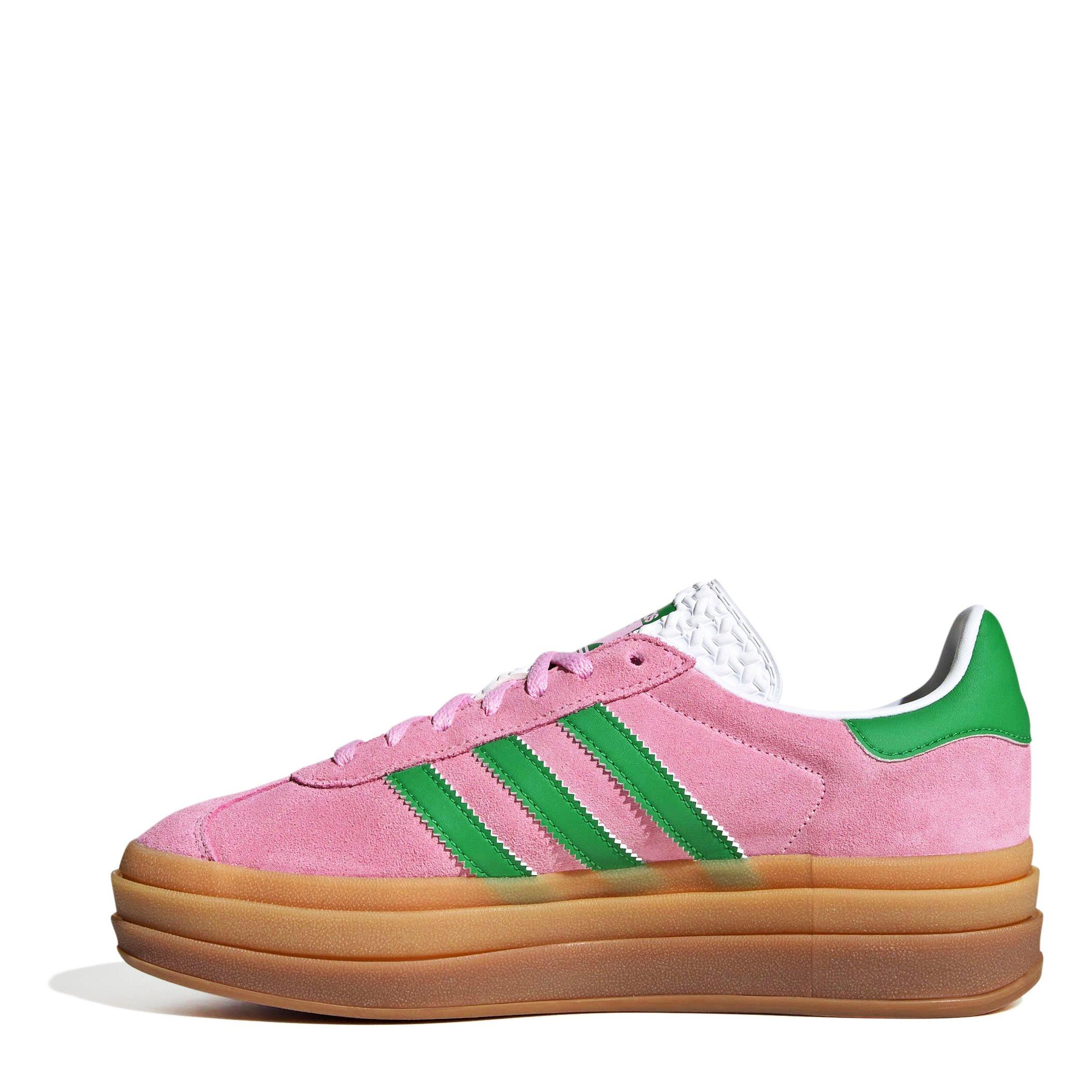 Trupink/Green - adidas Originals - Gazelle Bold Trainers - 3