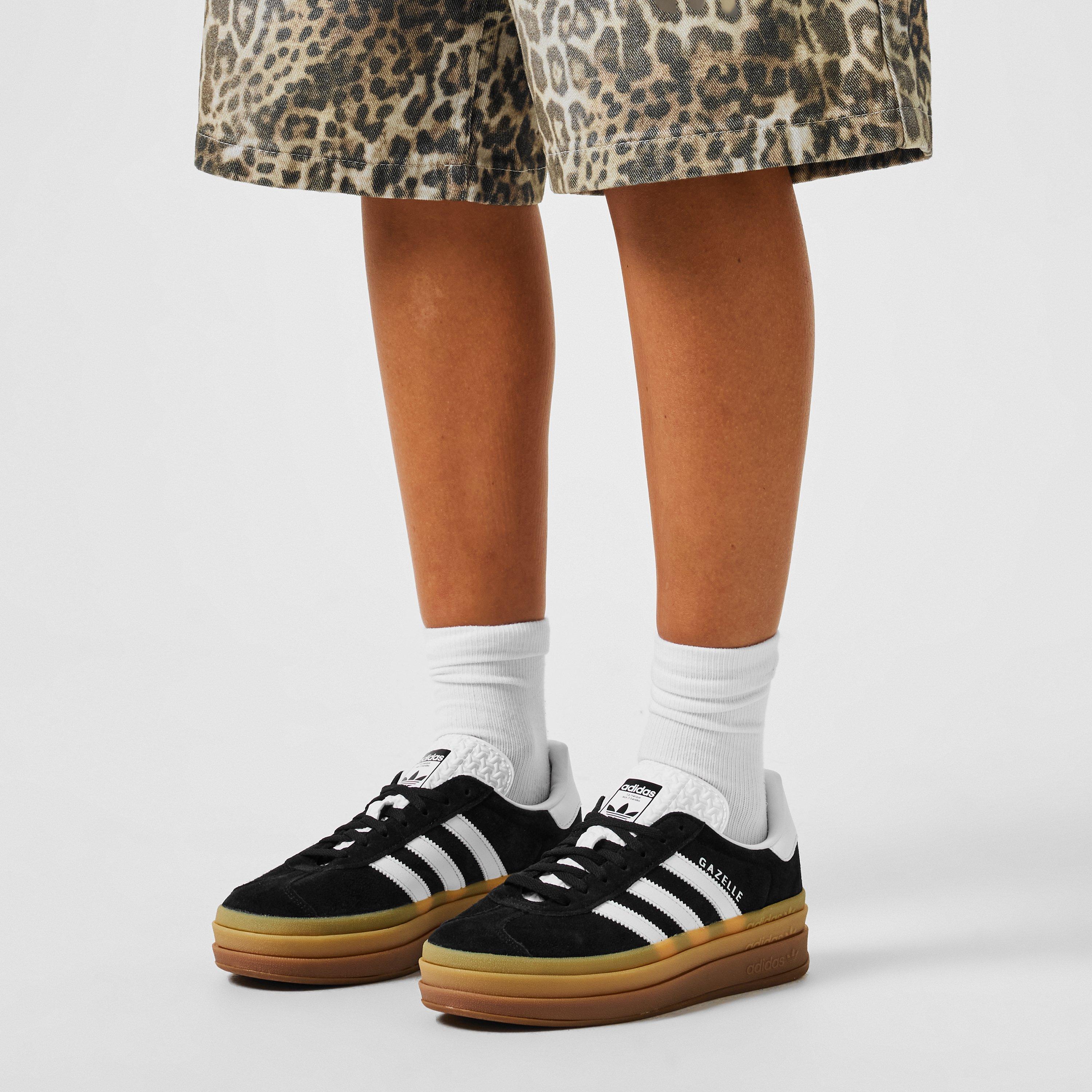 Black/White/Gum - adidas Originals - Gazelle Bold Trainers - 2