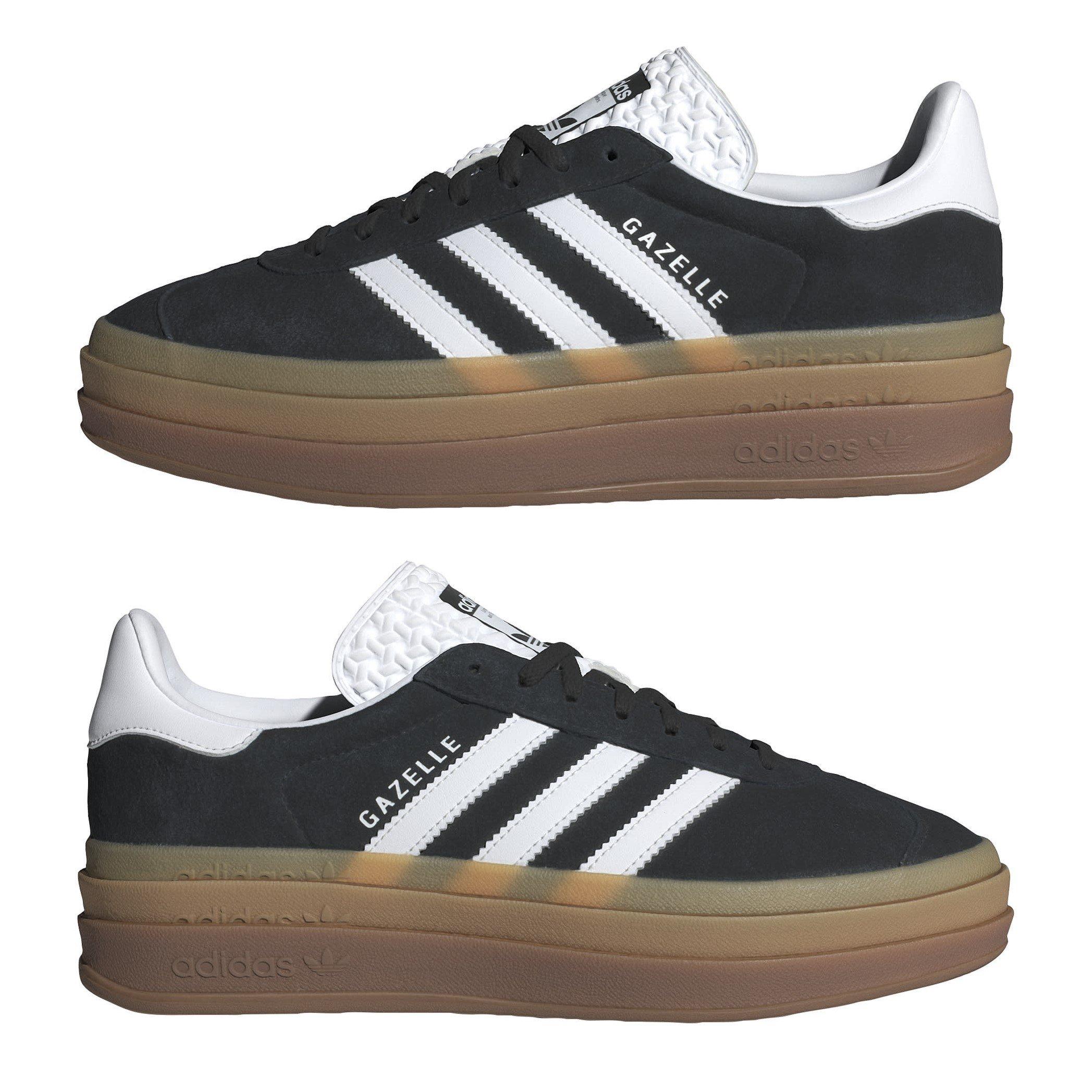 Black/White/Gum - adidas Originals - Gazelle Bold Trainers - 11