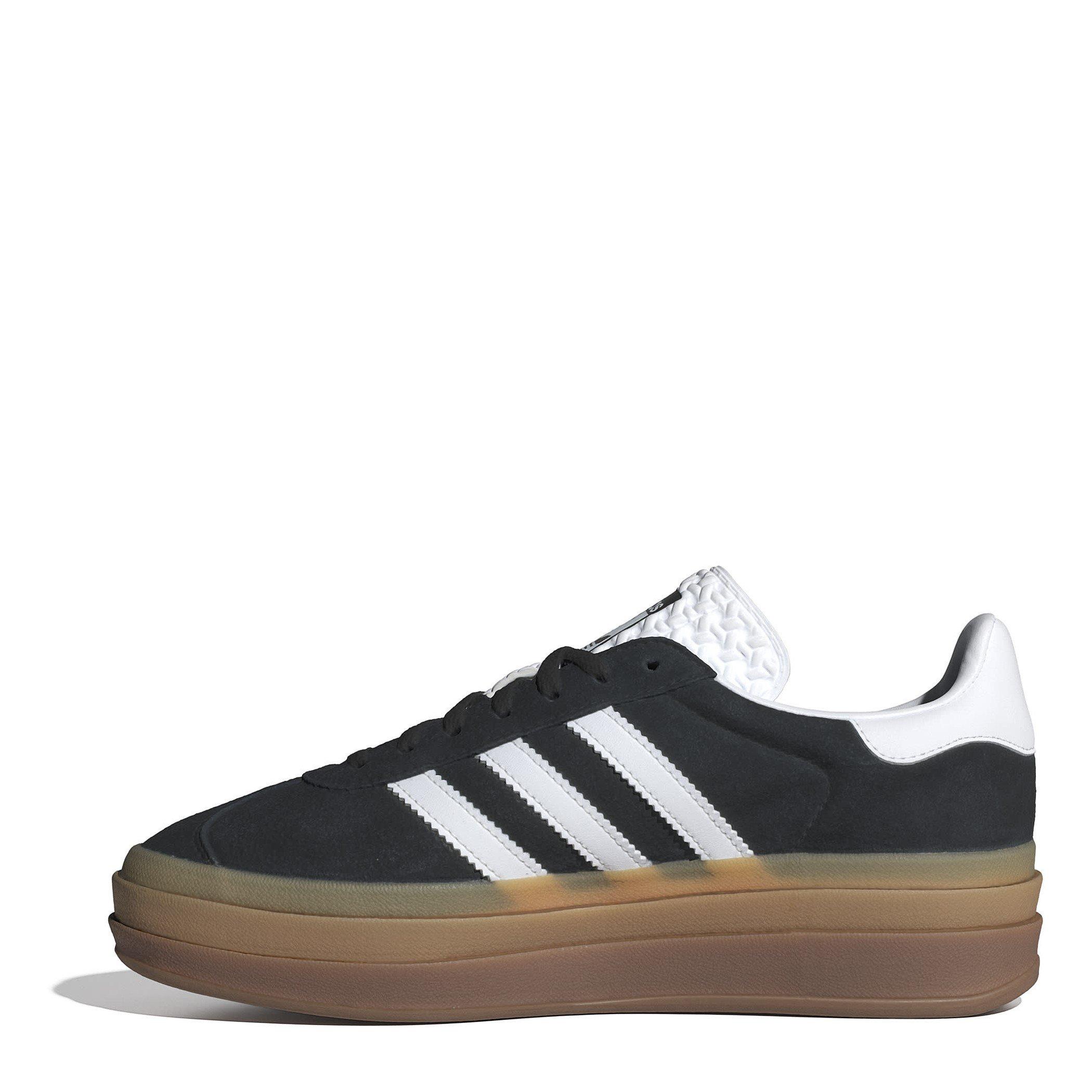 Black/White/Gum - adidas Originals - Gazelle Bold Trainers - 3