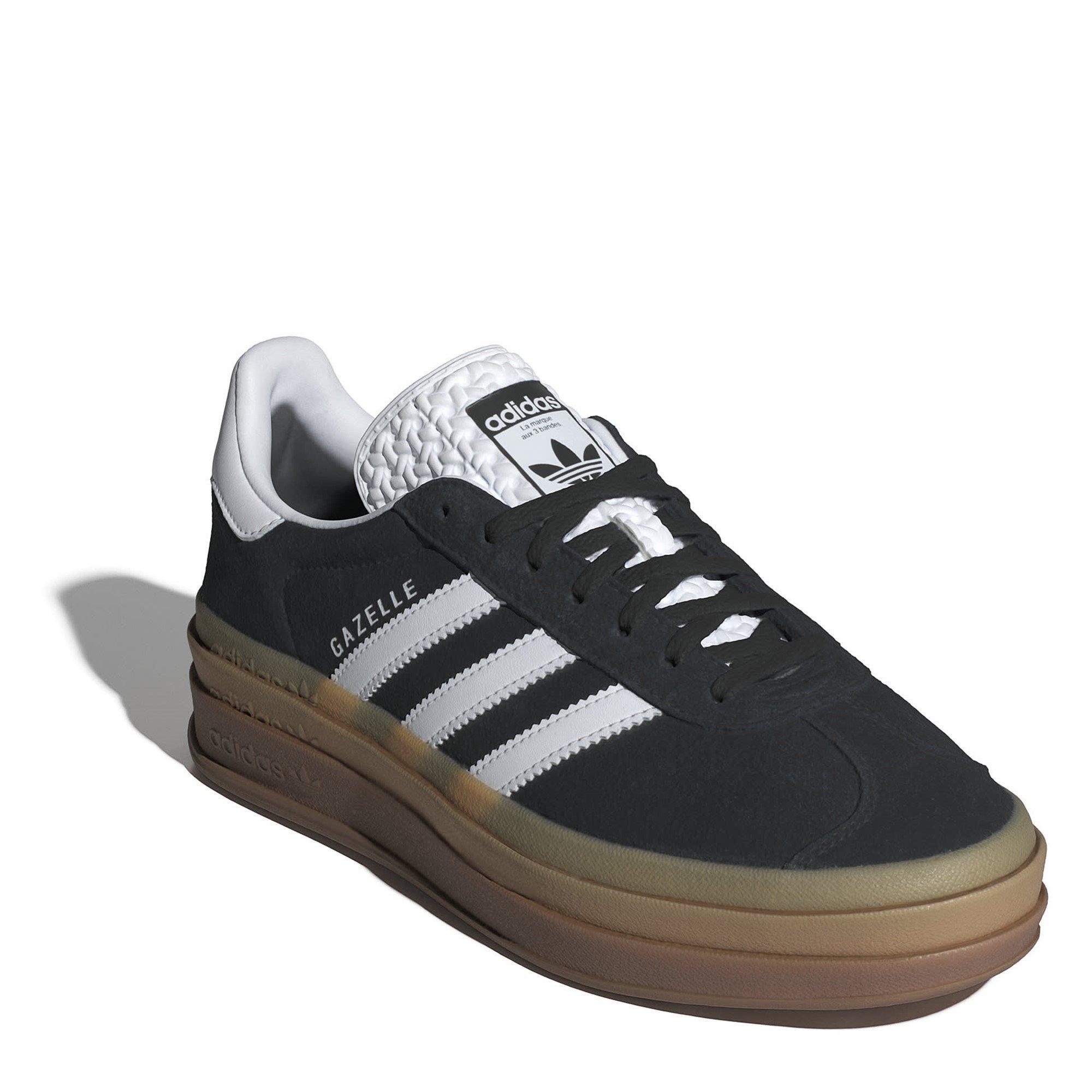 Black/White/Gum - adidas Originals - Gazelle Bold Trainers - 4