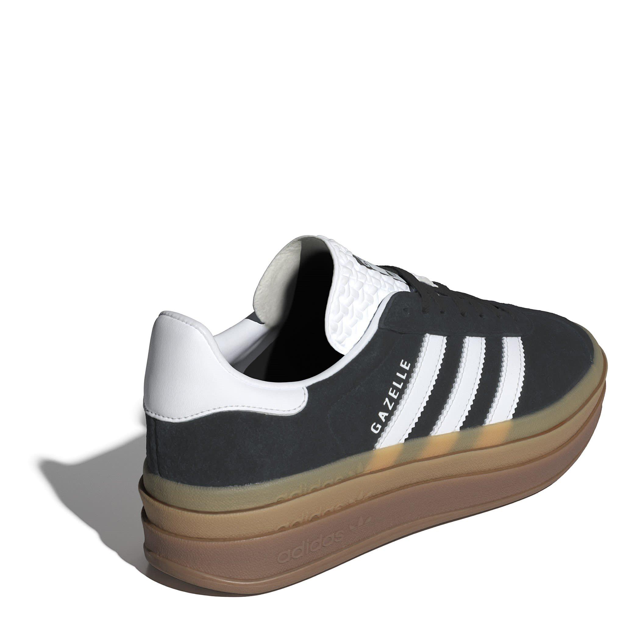 Black/White/Gum - adidas Originals - Gazelle Bold Trainers - 5