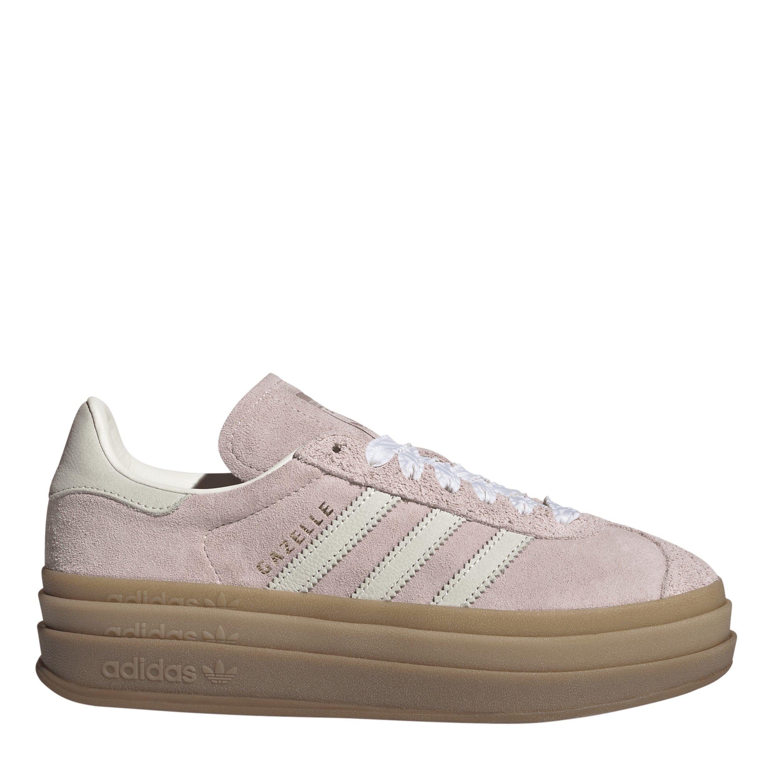 adidas Originals Gazelle Bold Trainers - Sanpino/White - Size 4.5 (37.3)